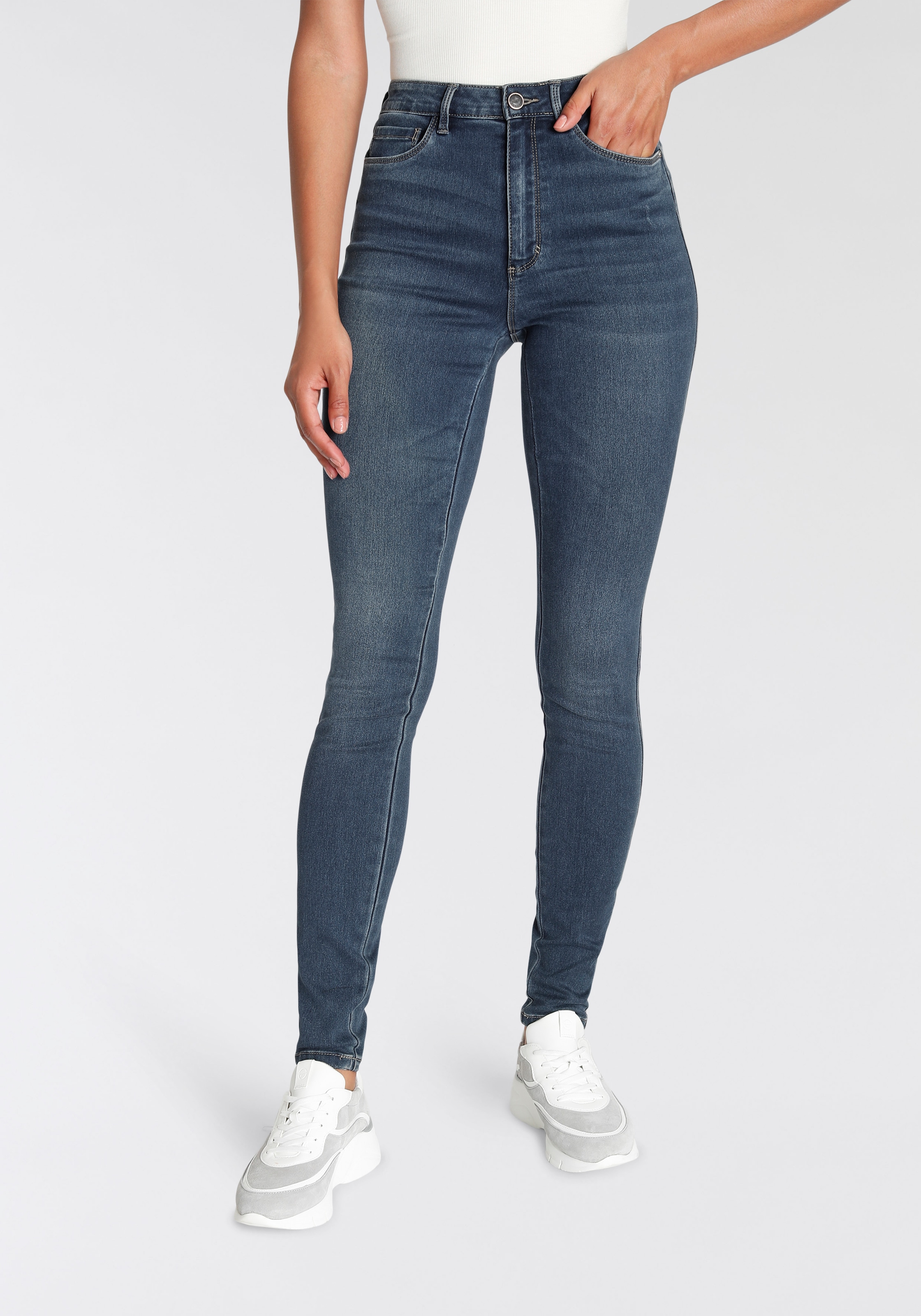 High-waist-Jeans »ONLROYA HW SKINNY BJ13964«, im 5-Pocket-Design