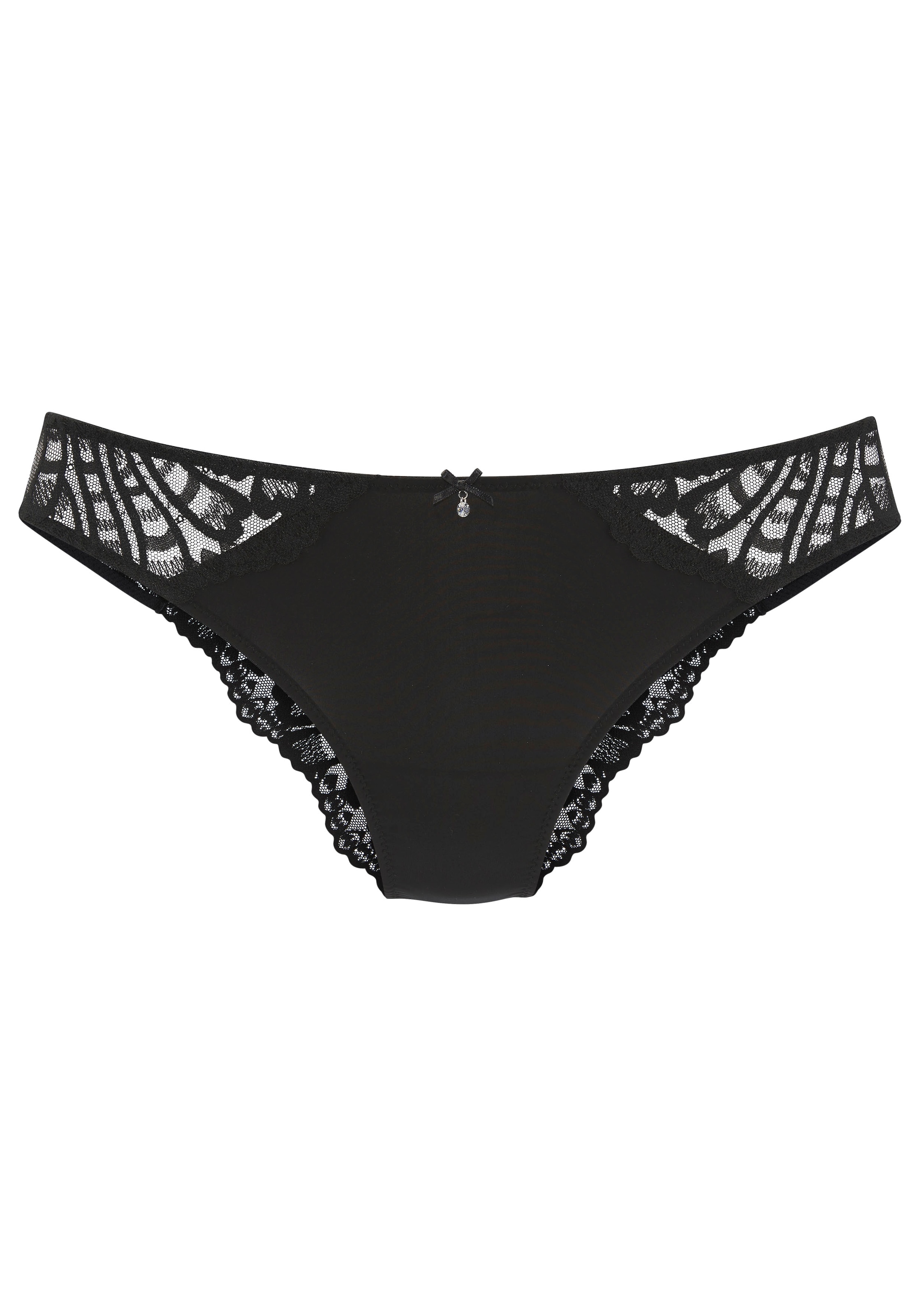 LASCANA Tanga »Flora« hinten aus leicht transparenter Spitze