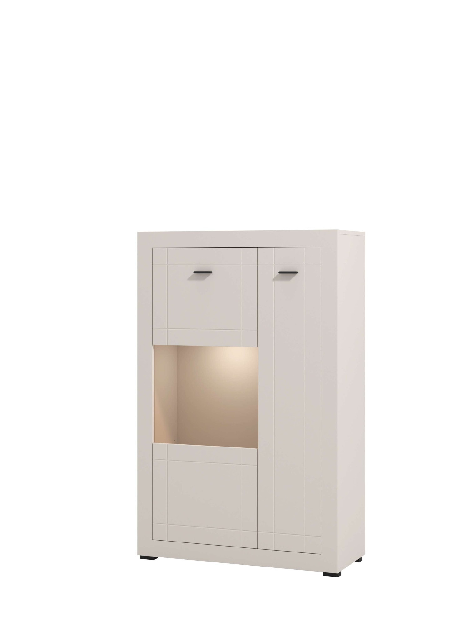 Home affaire Highboard »Warwick, Hochkommode, Vitrine, Glasvitrine, Kombi-Highboard« Modernes Highboard: Kaschmir-Dekor, 2 Türen, Heißfolienprägung