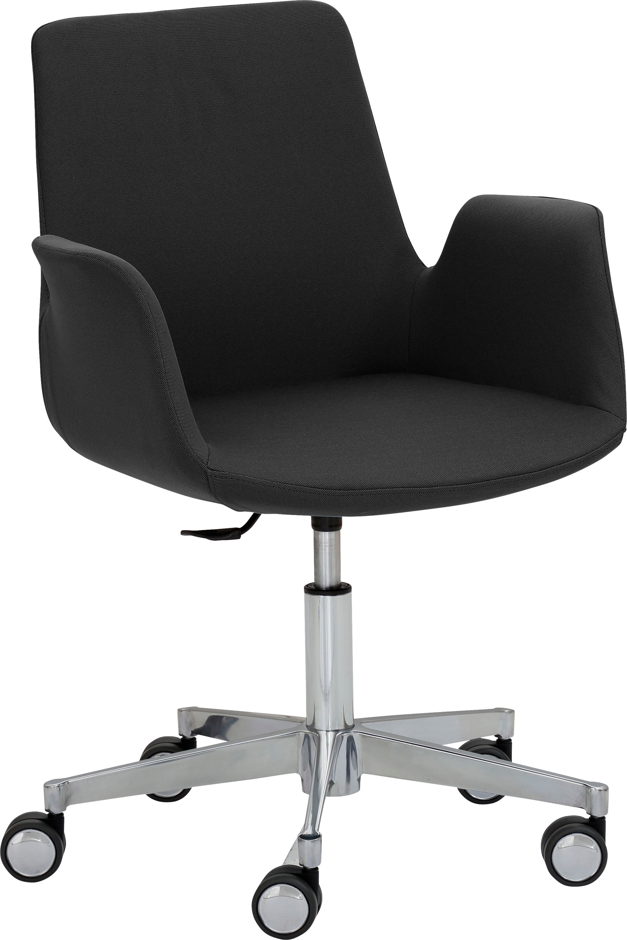 Mayer Sitzmöbel, Bürostuhl »Sessel myHELIOS« () 1 Stk., Schwarz + Aluminium, Polyester, B/H/T: 65 cm x 82 cm, Schwarz + Aluminium
