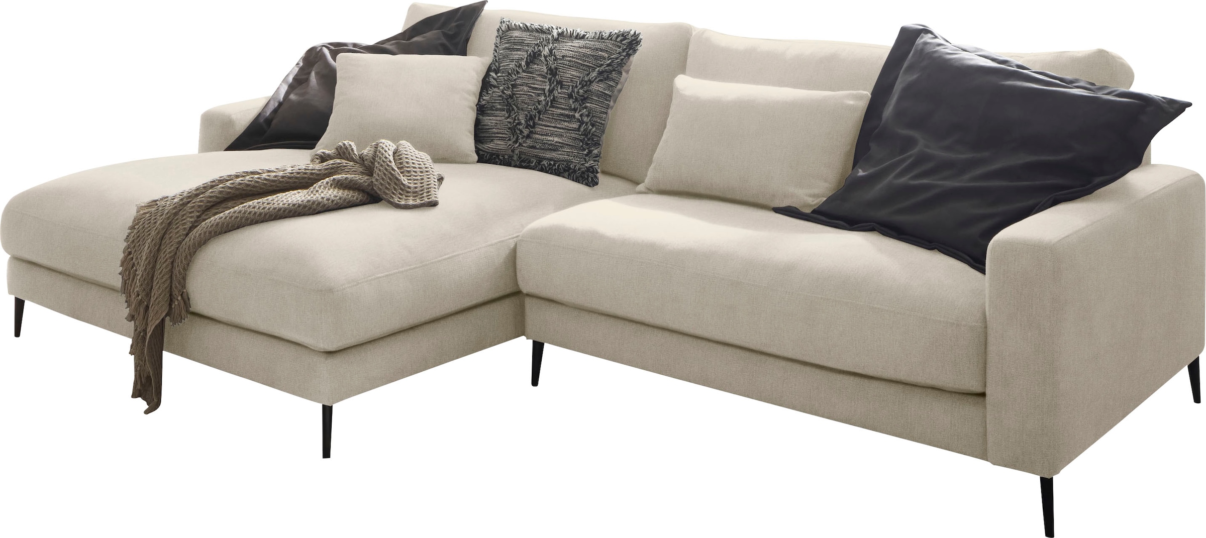 INOSIGN Ecksofa »Downtown Gemütliches Loungemöbel zum Relaxen L-Form«, weicher Sitzkomfort, B/T/H: 272/170/84 cm