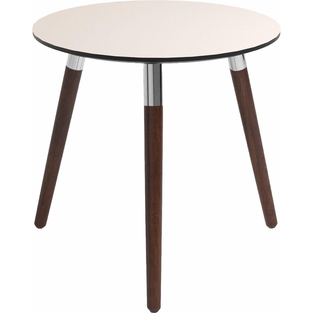Stressless® Beistelltisch »Style«, mit braunen Holzbeinen, Tischplatte in 3 Farben, rund