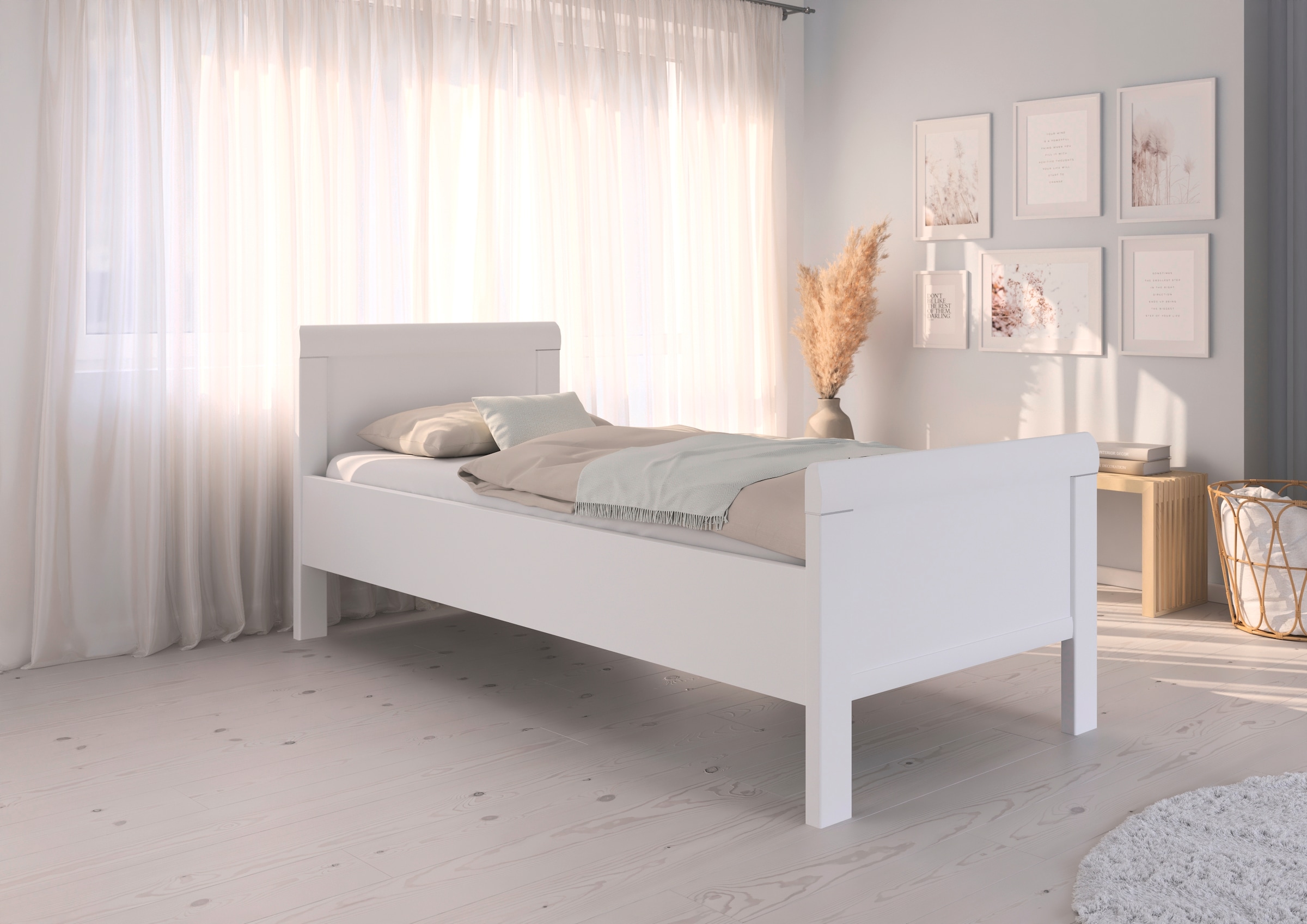 rauch Bett »Bett Einzelbett Stollenbett EVELYN«, in Komforthöhe aus Holzwerkstoff in elegantem Stil MADE IN GERMANY