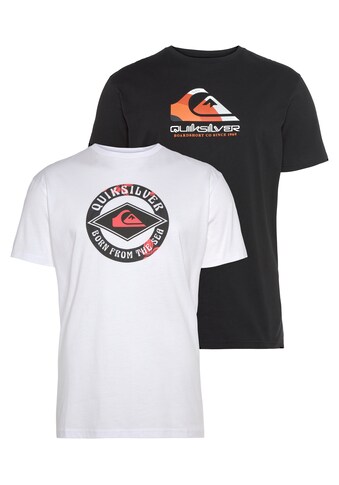 Quiksilver T-Shirt »Herren Doppelpack mit Logodruck«, (Packung, 2 tlg.) kaufen