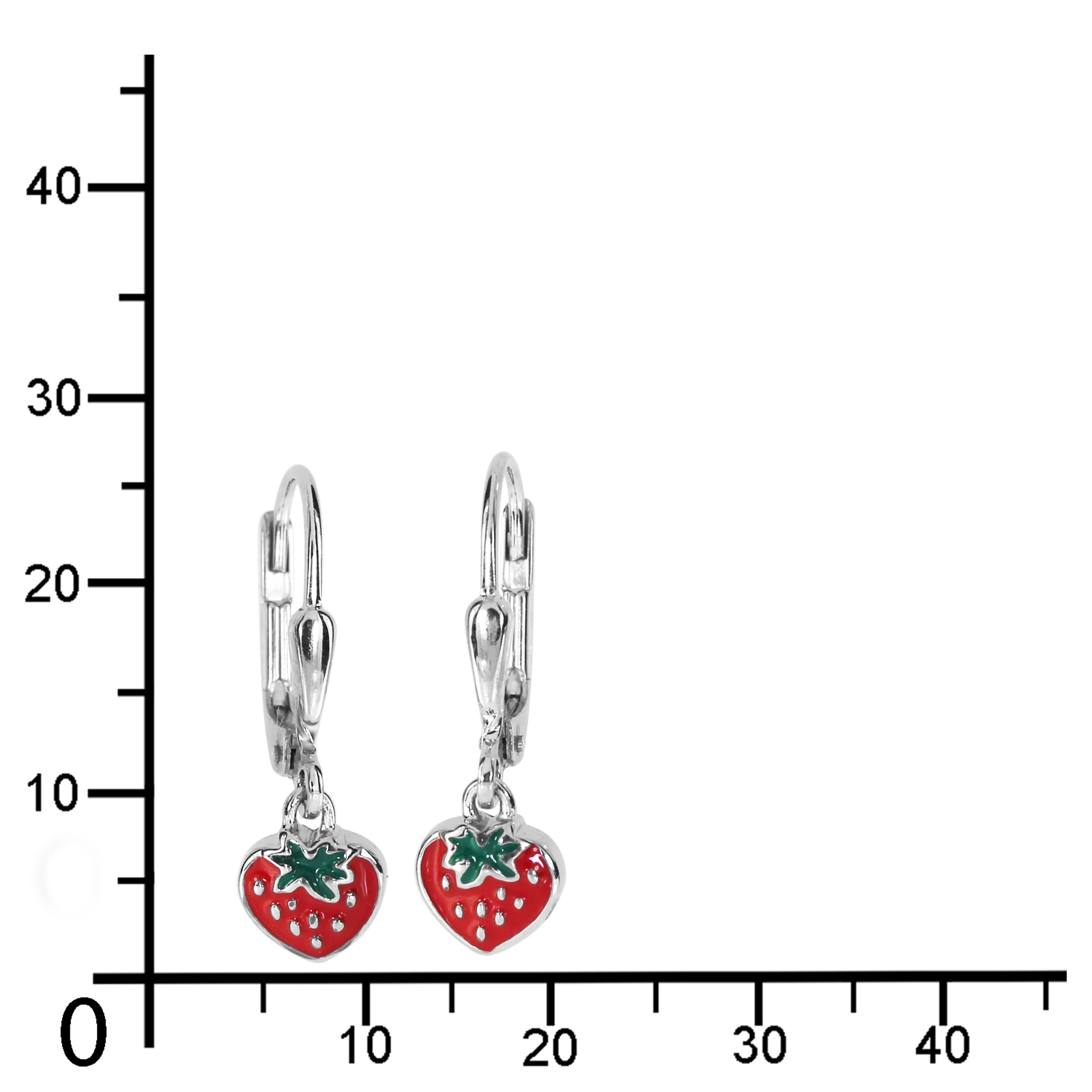 OSTSEE-SCHMUCK Paar Ohrhänger »- Erdbeere - Silber 925/000 -,«