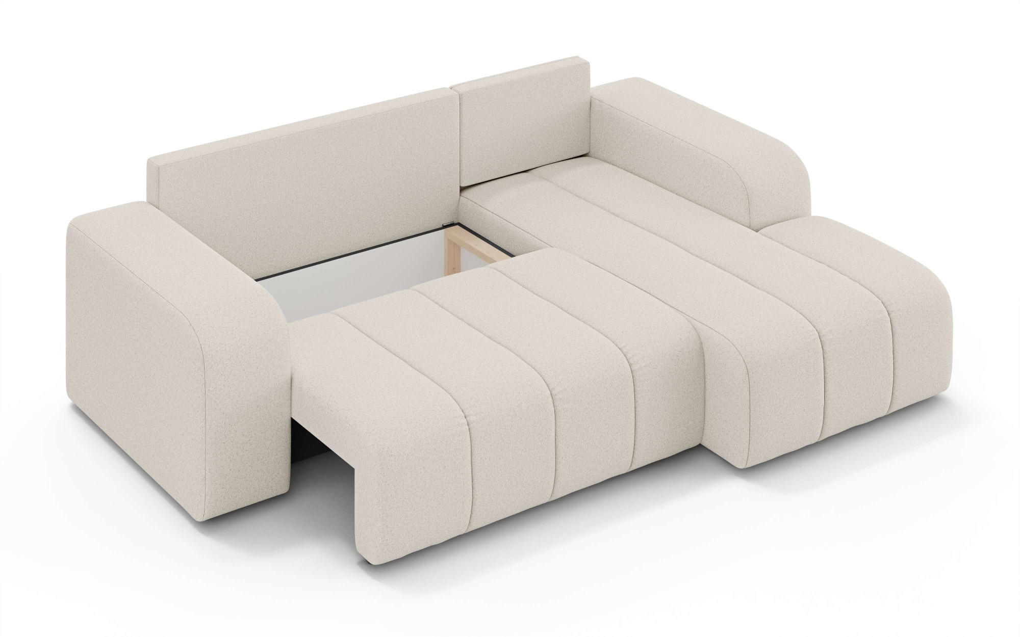 INOSIGN Ecksofa »CASSY L-Form, Schlafsofa mit Bettkasten, Maße B/T/H: 245/165/88 cm«, mit 2 Rückenkissen, Recamiere rechts oder links bestellbar