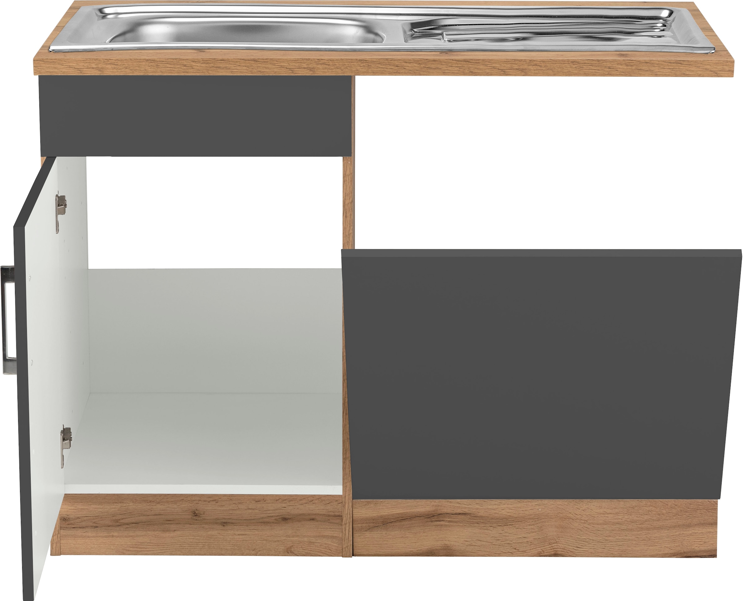 KOCHSTATION Spülenschrank »KS-Colmar«, 110 cm, Front und Sockelblende für teilintegrierten Geschirrspüler