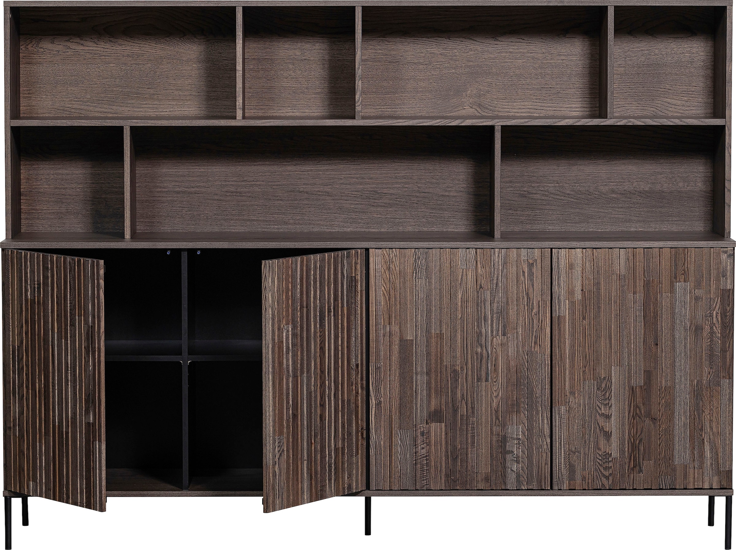 WOOOD Buffet »Gravu«, viel Stauraum, Push-to-Open Funktion, H 150 cm x B 200 cm