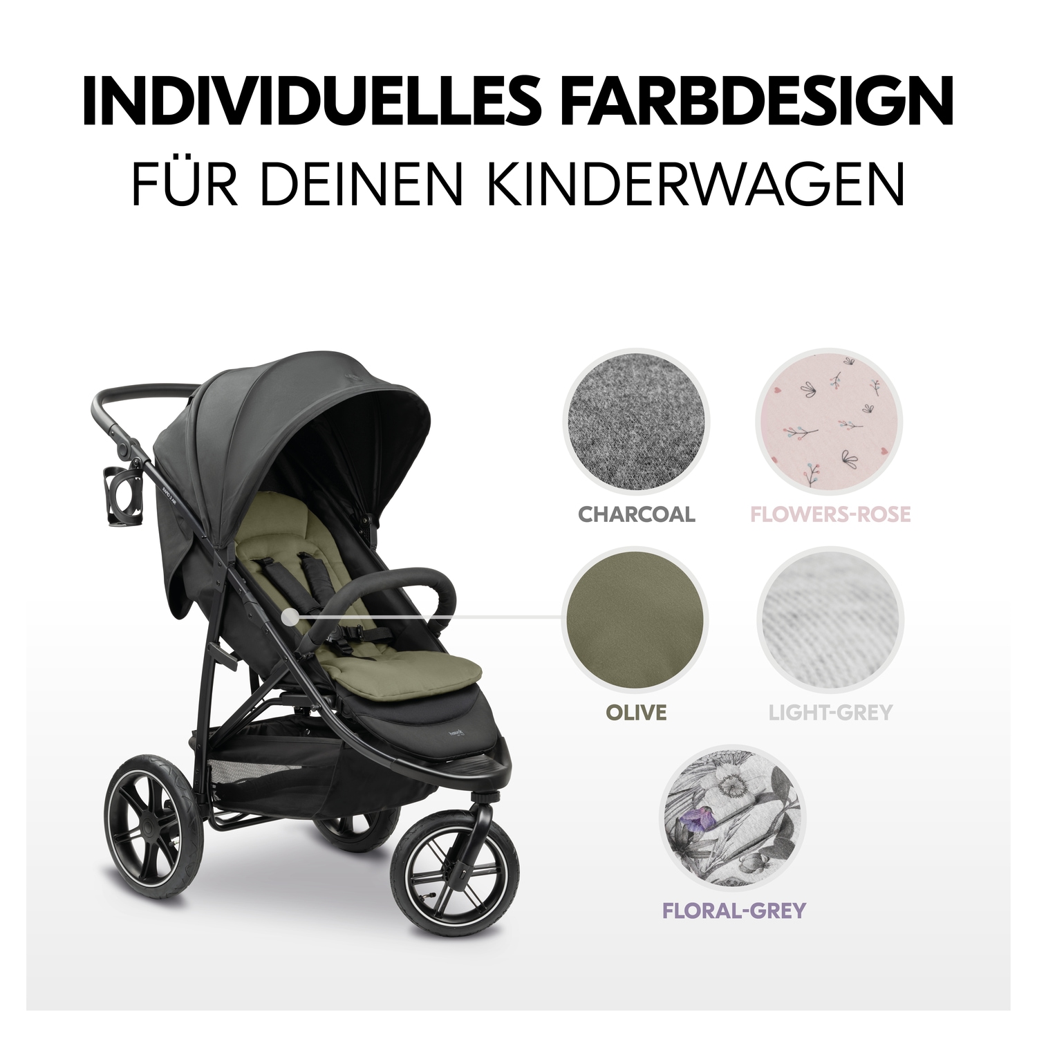 Hauck Kinderwagen-Sitzauflage »Seat Liner, olive«