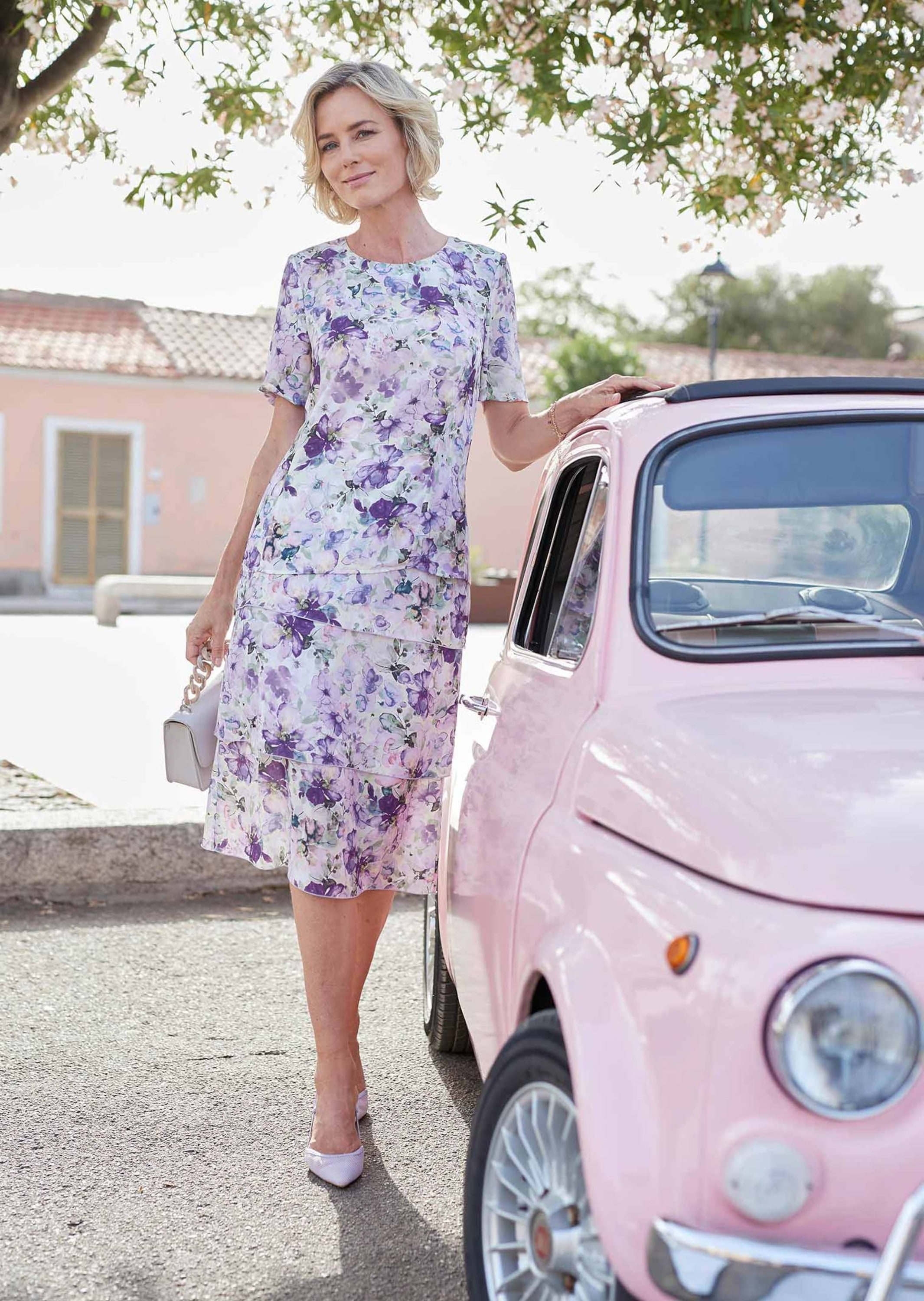 GOLDNER Jerseyrock »Kurzgröße Leicht schwingender Druckrock«