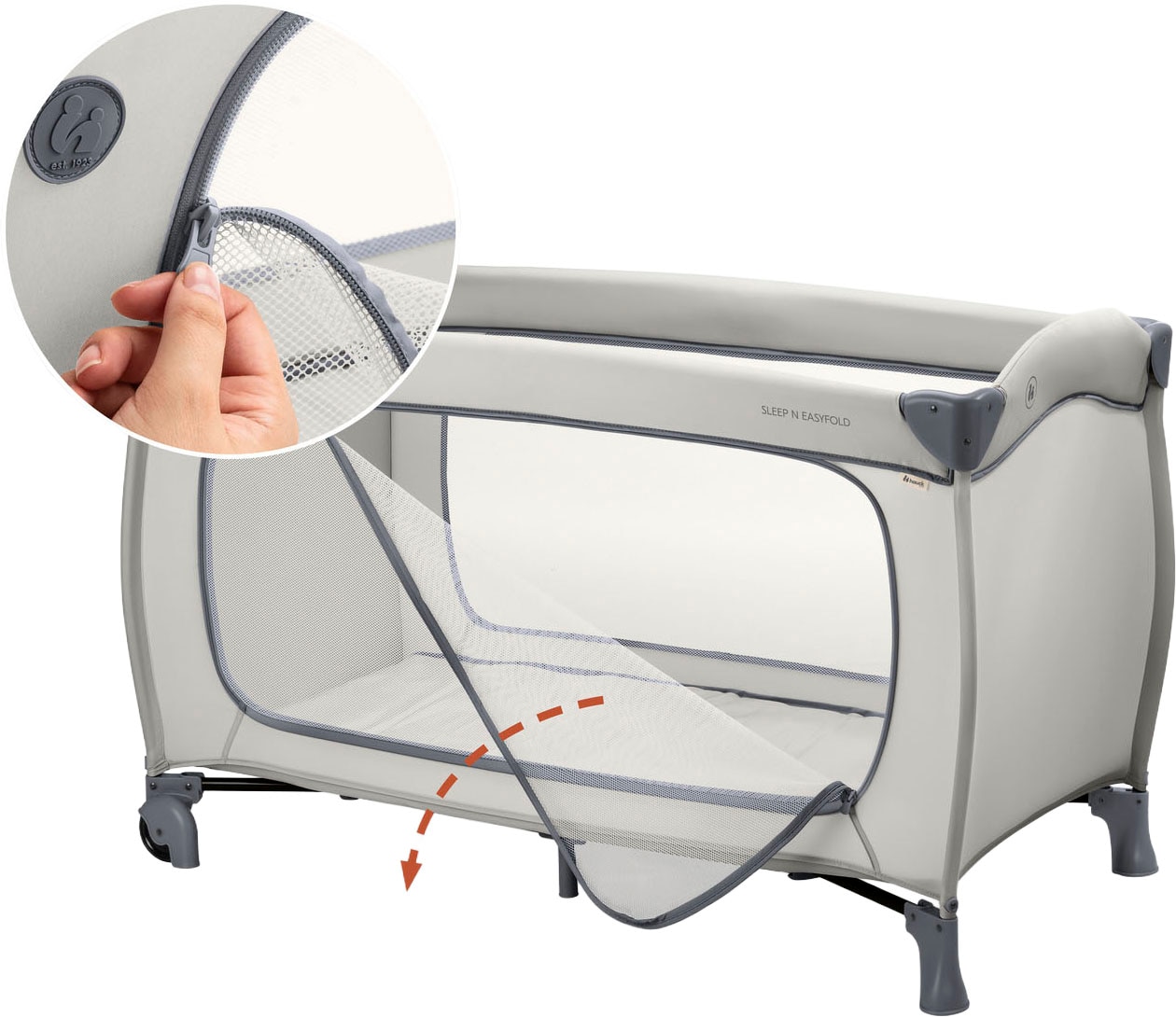 Hauck Baby-Reisebett »Sleep N Easyfold« Vorderausstieg; inkl. Transporttasche