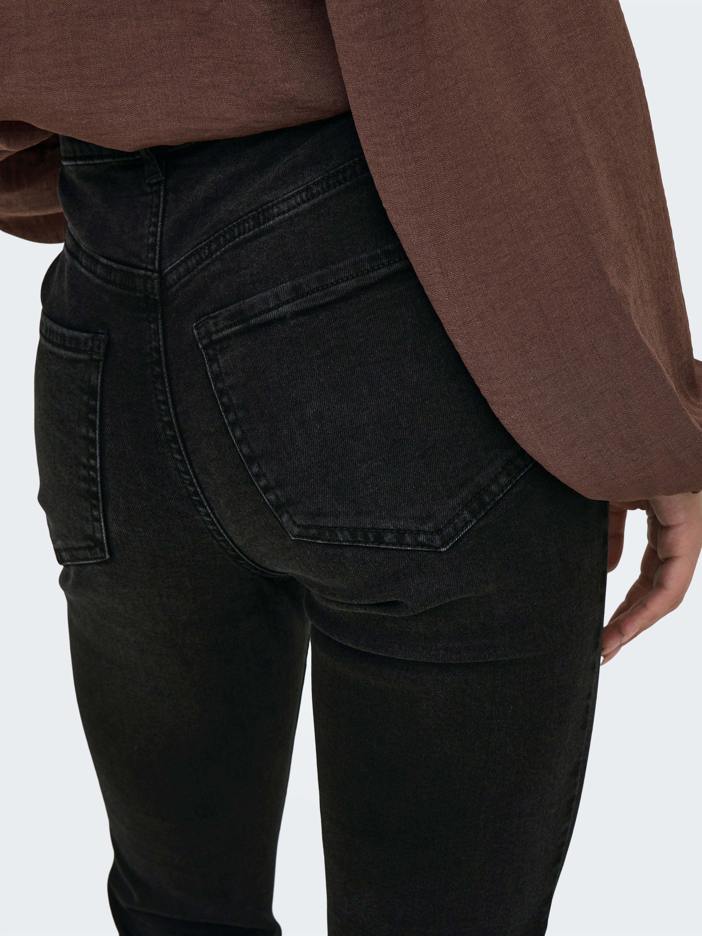 JDY Skinny-fit-Jeans »JDYFINA MW SKINNY ANKLE JNS BLK DNM NOOS«