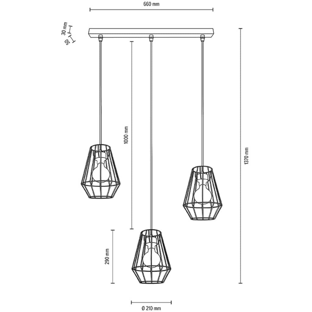 BRITOP LIGHTING Hängeleuchte »Endorfina«, 3 flammig-flammig