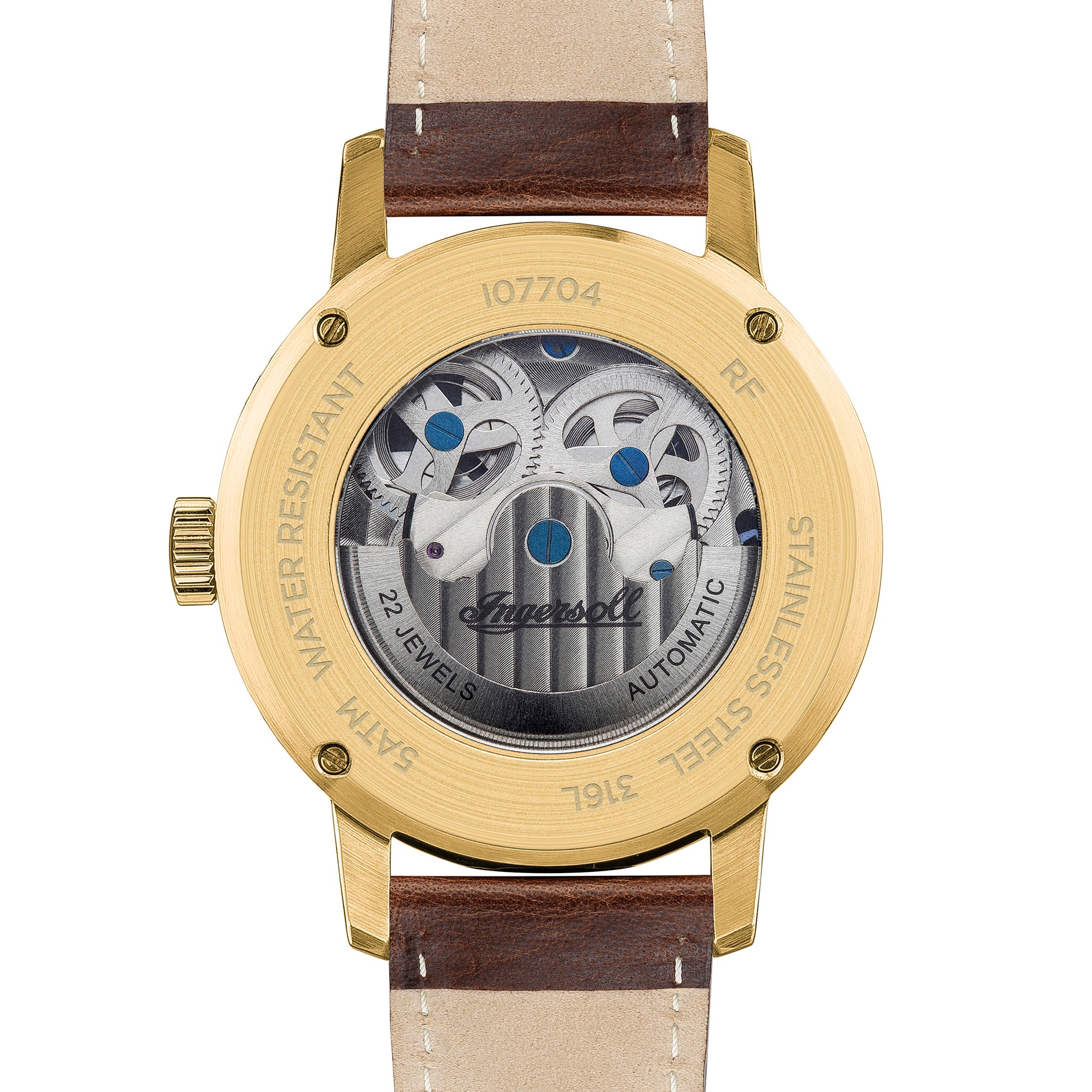 Ingersoll Automatikuhr »The Jazz« Armbanduhr, Herrenuhr, Mechanische Uhr, Lederarmband, analog, Dualzeit