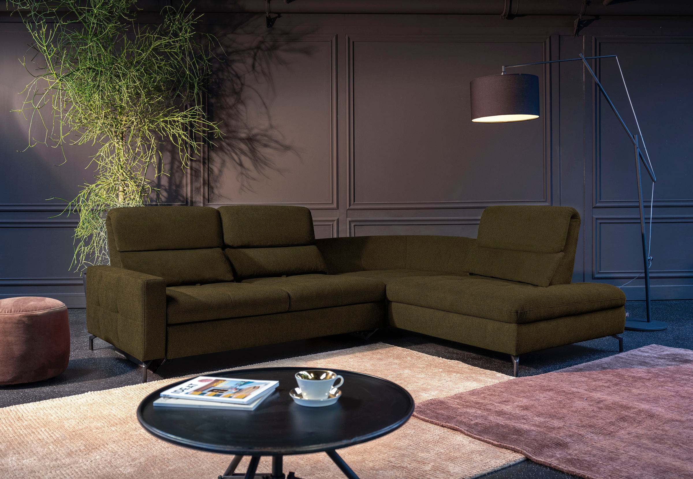 alina Ecksofa »Louis« Breite 260 cm, Rückenlehnenverstellung, wahlweise mit Bettfunktion