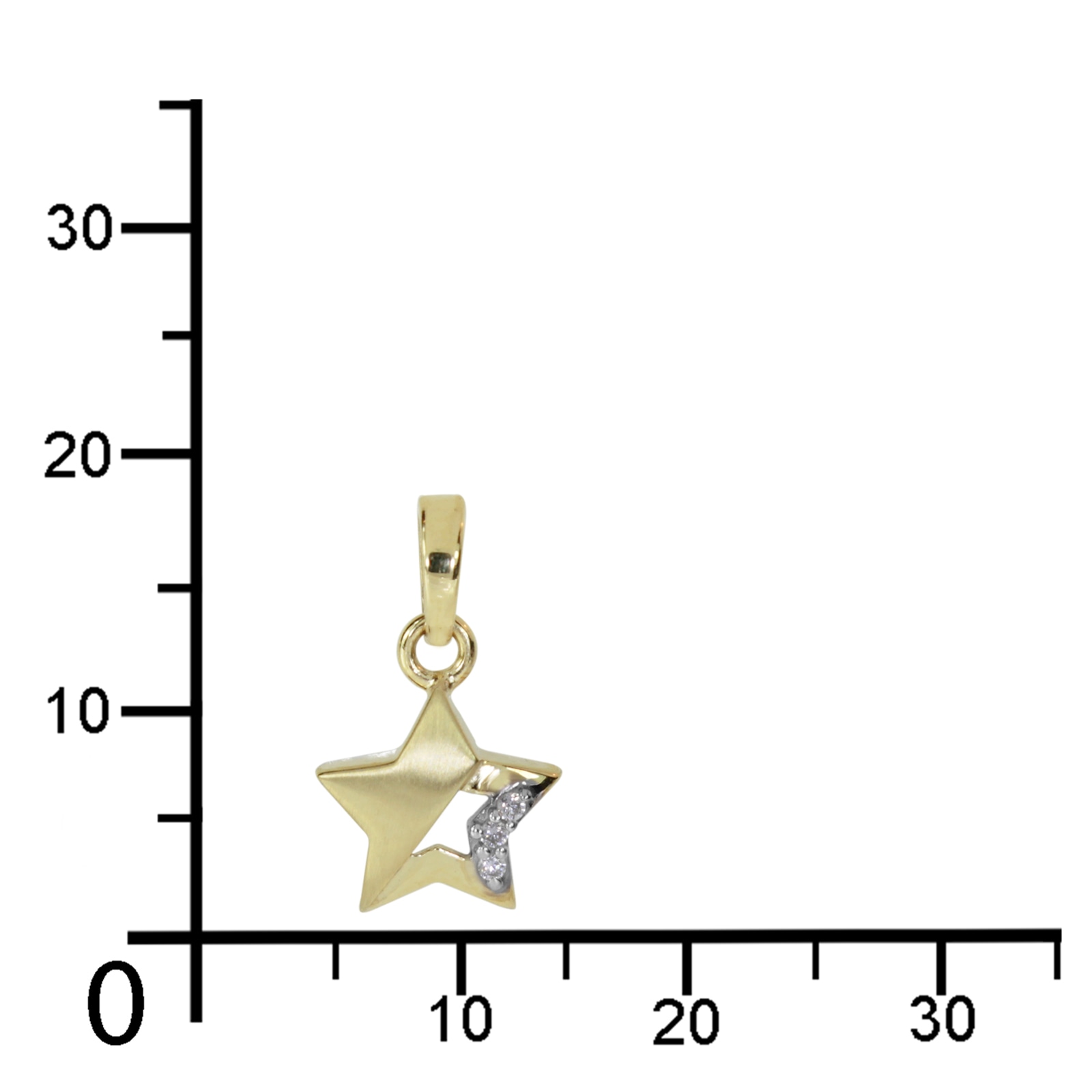 OSTSEE-SCHMUCK Kettenanhänger »- Stern - Gold 333/000 - Zirkonia«