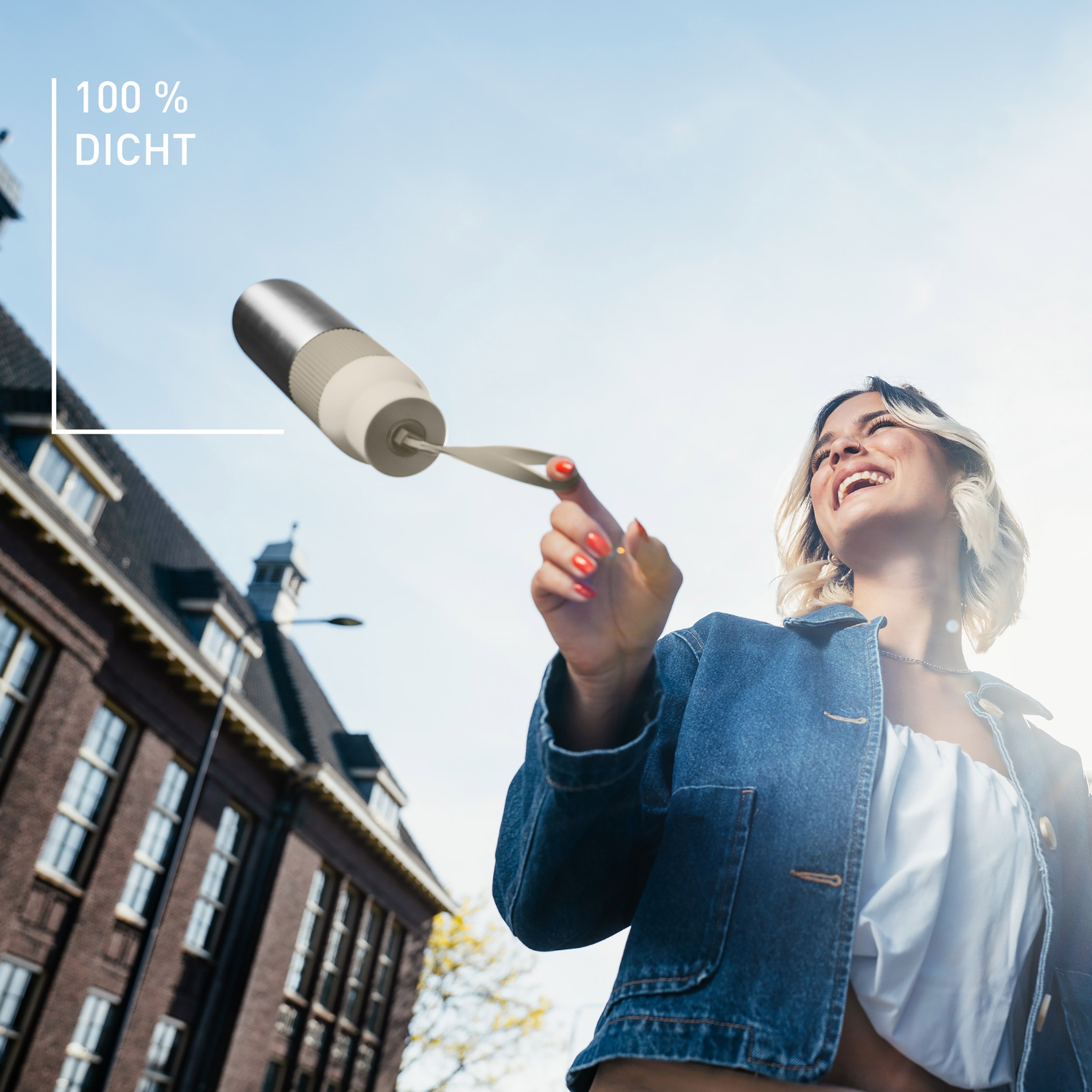 Emsa Isolierflasche »beYou Twist« mit integriertem Sieb und Trageband, 100% dicht, spülmaschinengeeignet