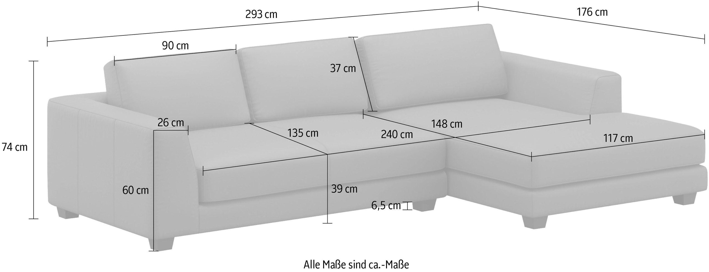 machalke® Ecksofa »atoll, L-Form«
