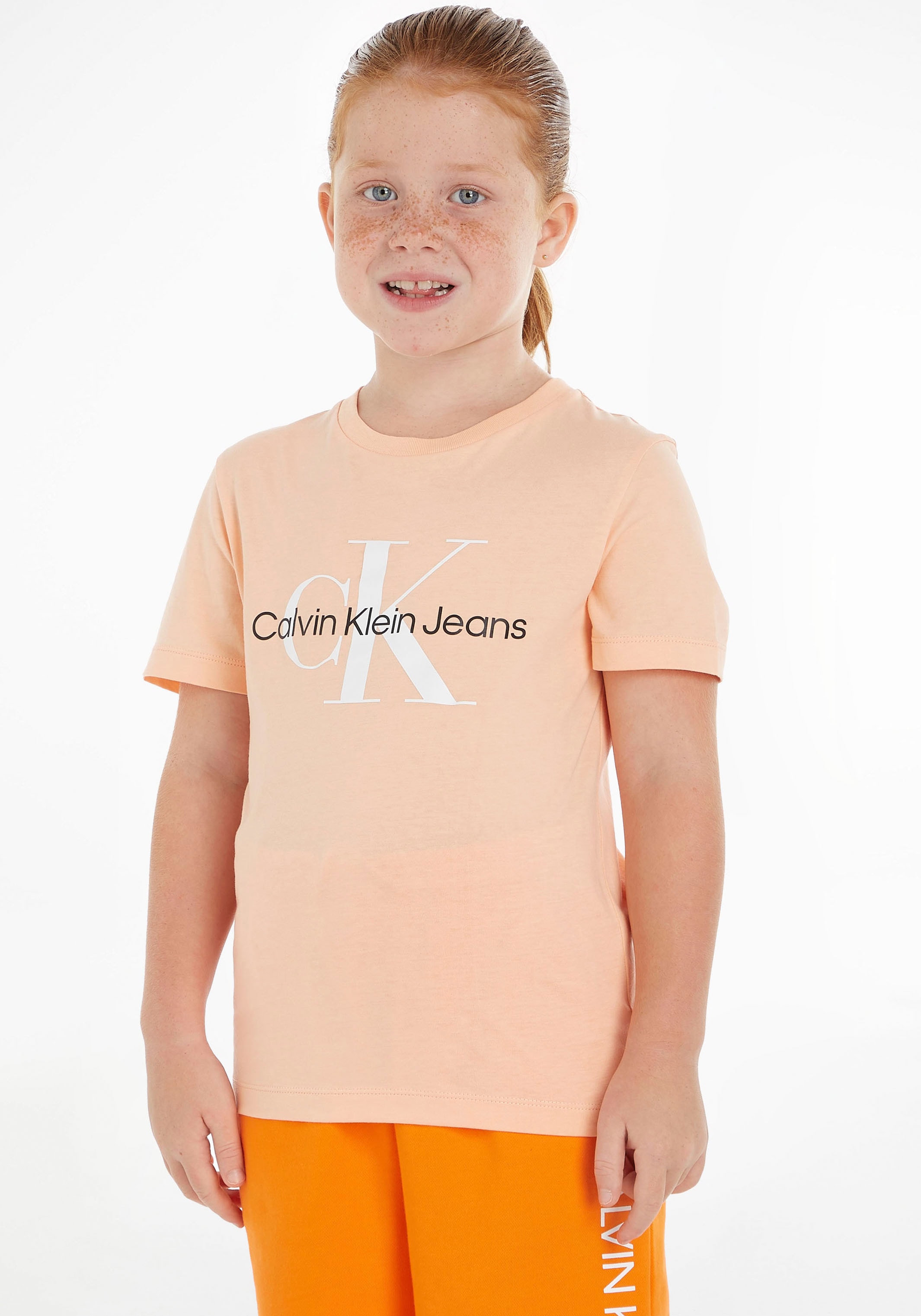 T-Shirt »MONOGRAM LOGO T-SHIRT«, Kinder Kids Junior MiniMe,für Mädchen und Jungen