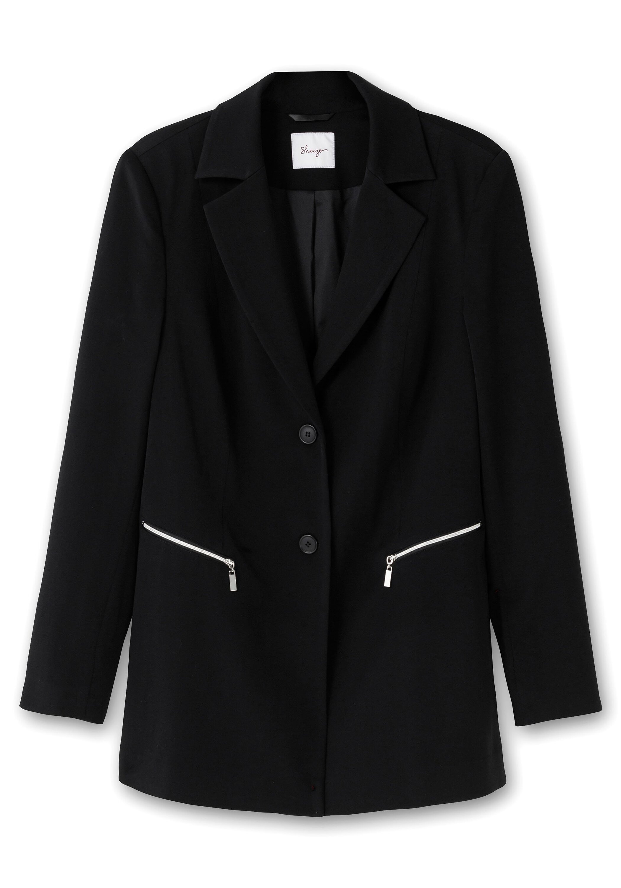 Sheego Jackenblazer »Blazer mit Reißverschluss-Taschen«, mit Reißverschluss-Taschen