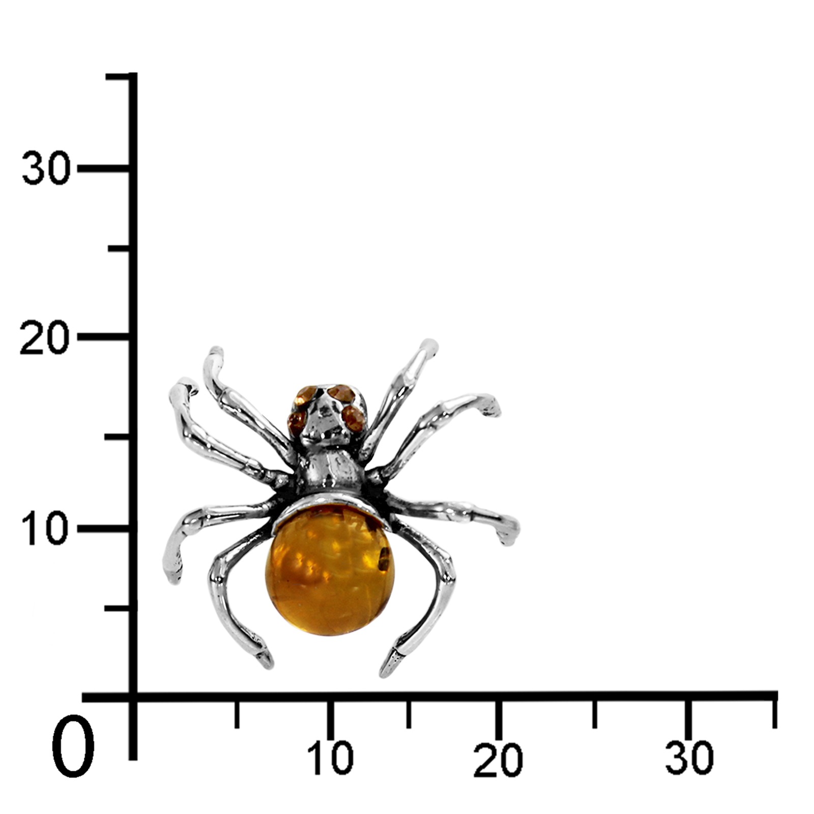 OSTSEE-SCHMUCK Kettenanhänger »- Gleiter-Spinne - Silber 925/000 - Bernstein&Schmuckstein«