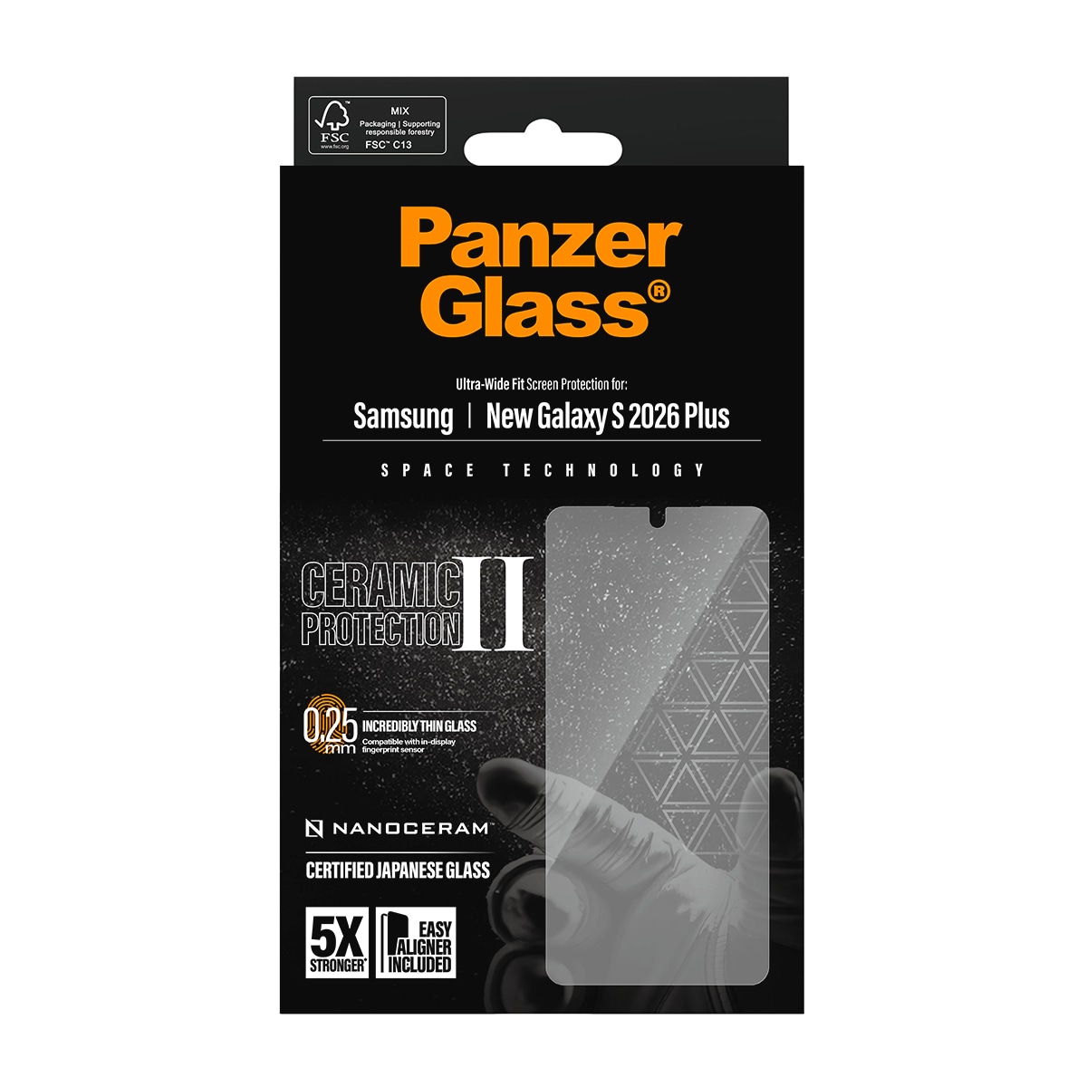 CARE by PanzerGlass Displayschutzglas »Ultra-Wide Fit Screen Protector« für Samsung Galaxy S26+ Displayschutzfolie, Schutzfolie, Bildschirmschutz, kratz- & stoßfest