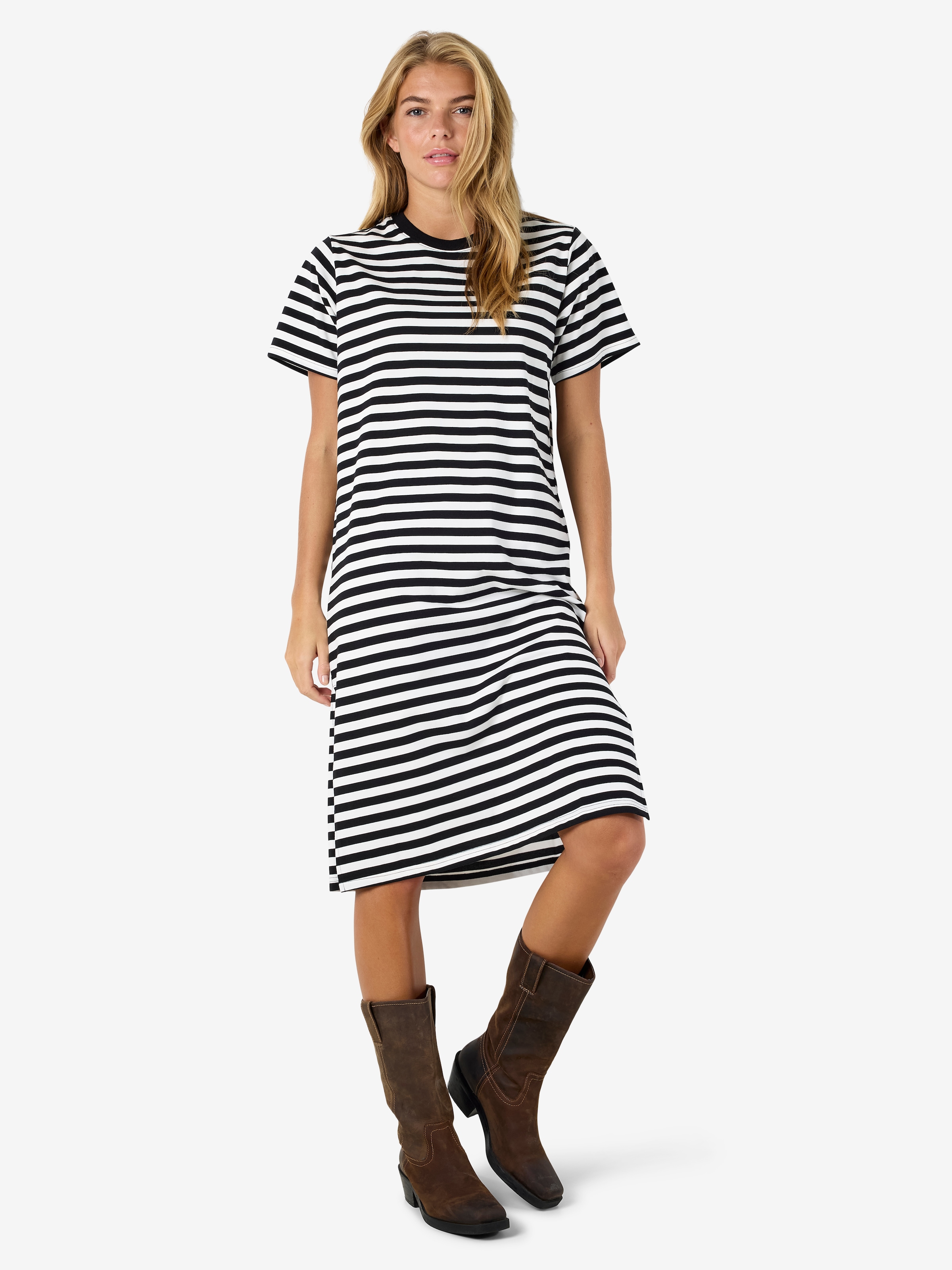Noisy may Shirtkleid »NMEMBER S/S STRIPE MIDI DRESS JRS NOOS« Ohne Taschen