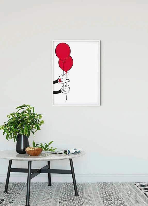 Disney, online Mouse St.), mit Balloon«, Garantie Jahren Schlafzimmer, XXL | kaufen 3 (1 Poster Wohnzimmer Kinderzimmer, »Mickey Komar