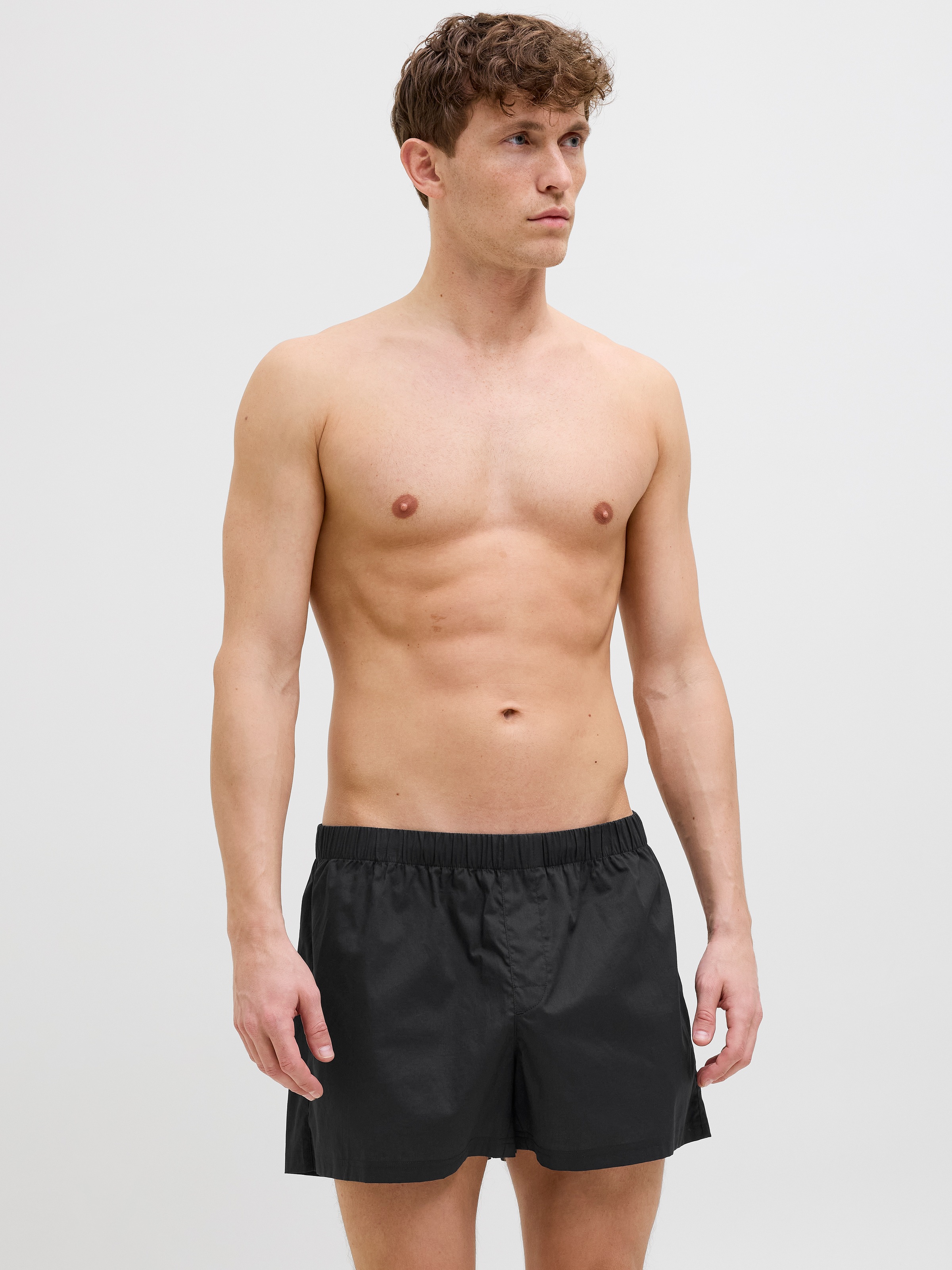 Jack & Jones Boxershorts »JACMILANO WOVEN BOXERS 3 PACK NOOS« Packung, 3 Stk. Baumwolle, elastisches Bündchen