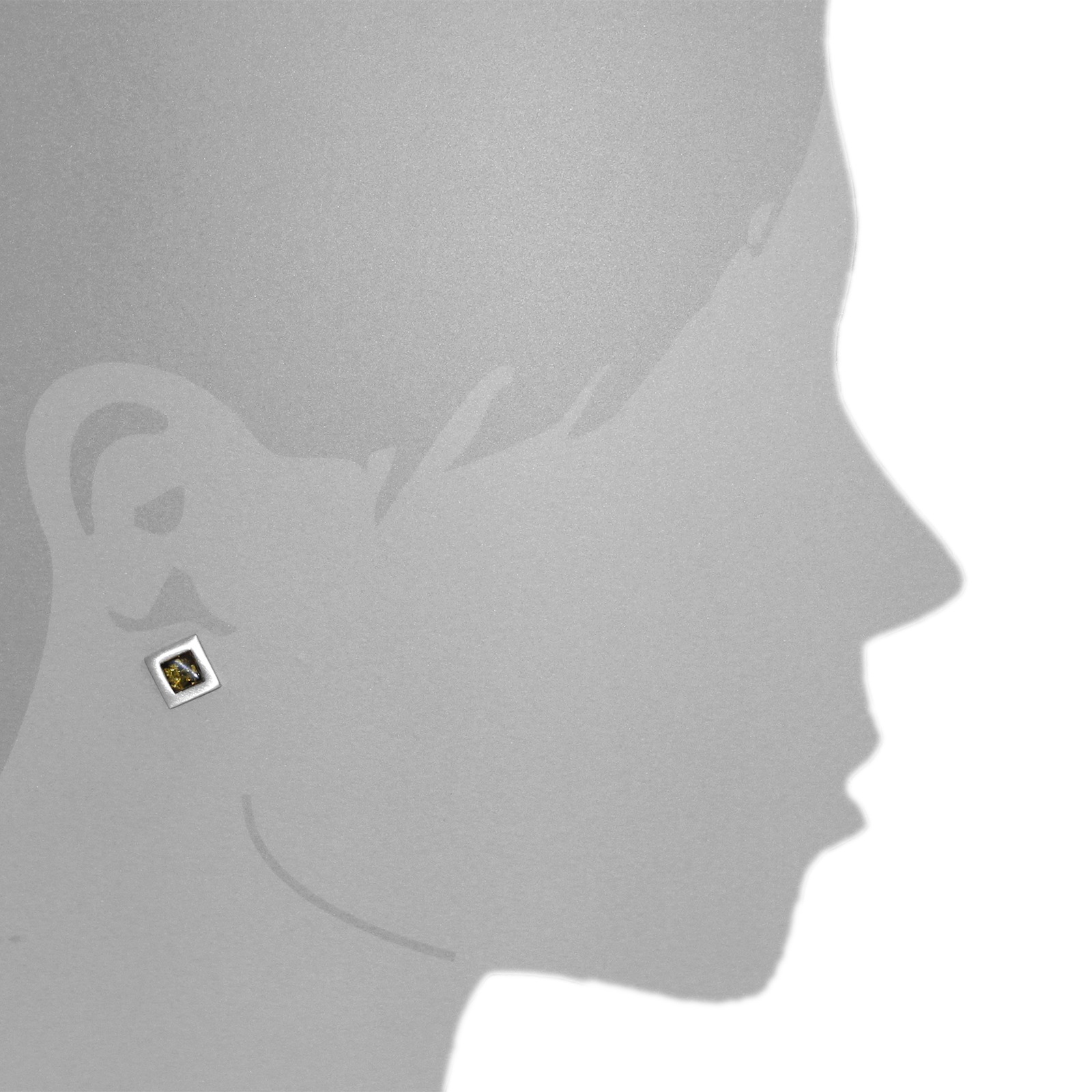 OSTSEE-SCHMUCK Paar Ohrstecker »- Vica - Silber 925/000 - Bernstein«