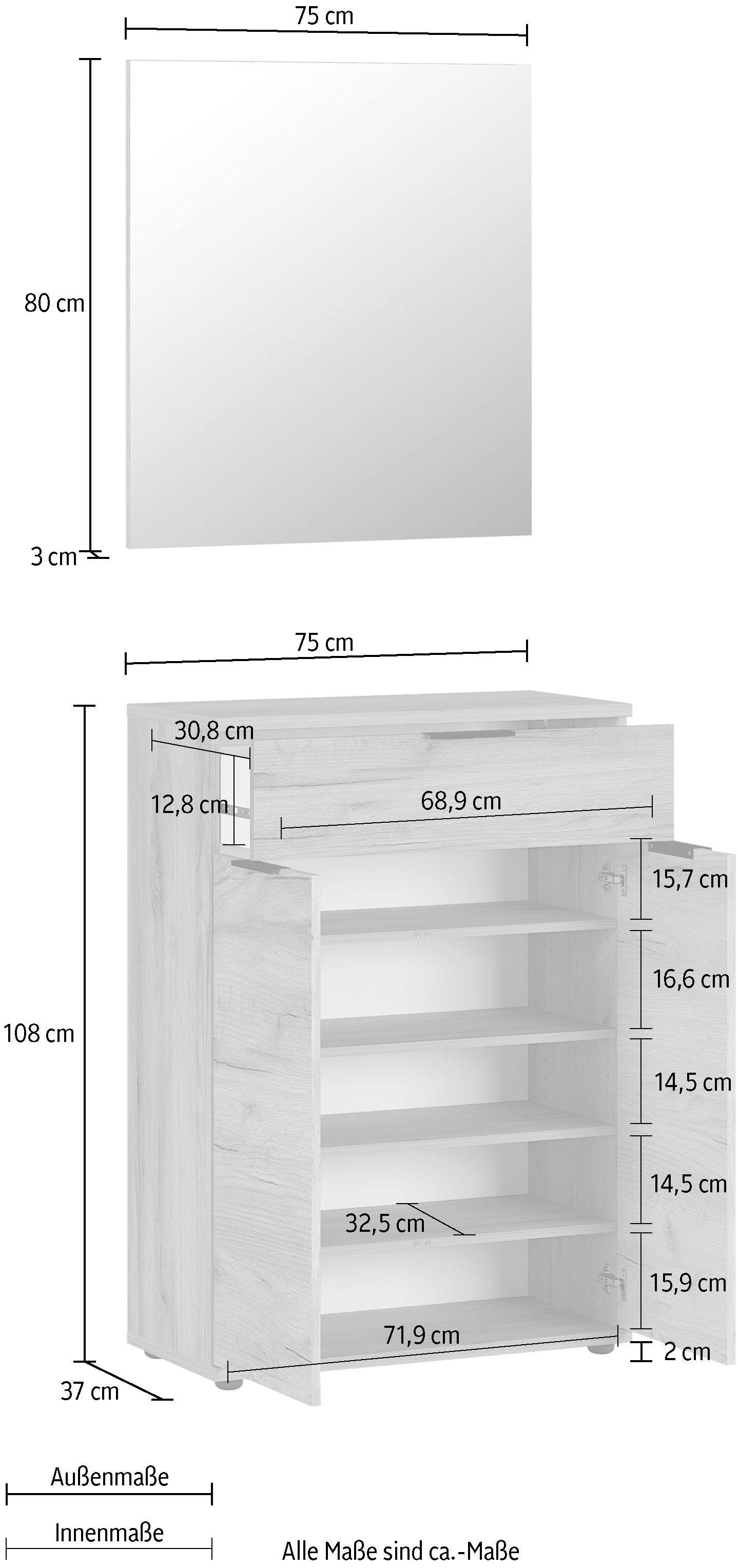 GERMANIA Garderoben-Set »GW-Fremont«, (Set, 2 St.)