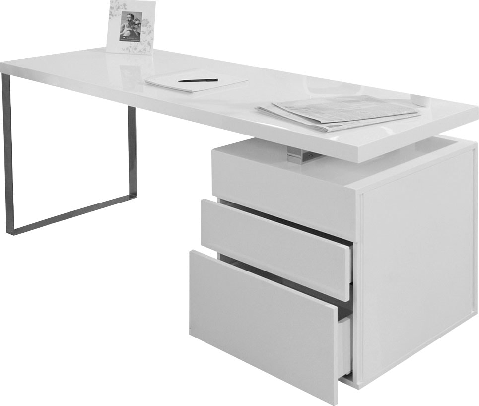 SalesFever bestellen Schubladen Raten Schreibtisch, mit auf Soft-Close-Funktion