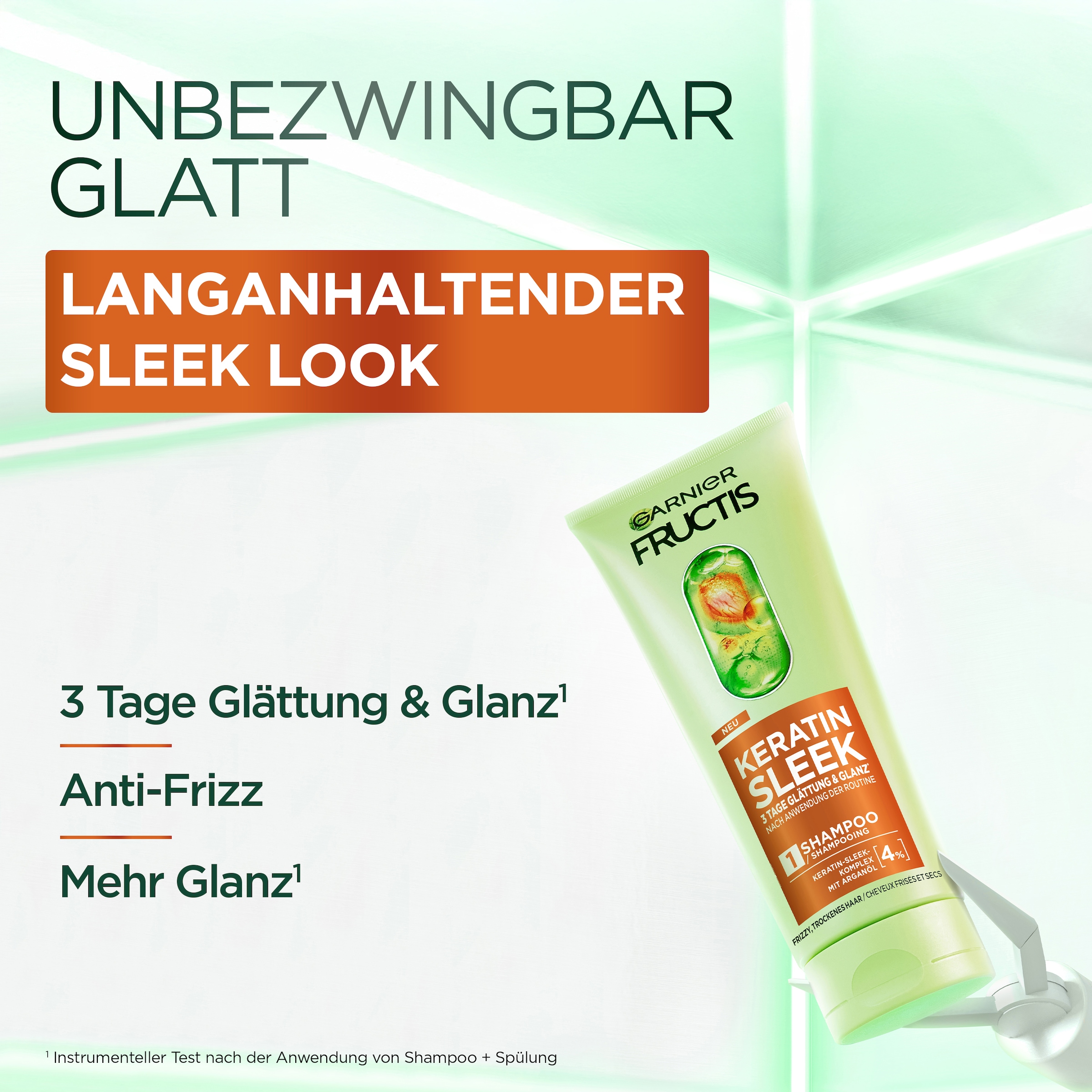 GARNIER Haarshampoo »Garnier Fructis Keratin Sleek Shampoo«, (Packung, 6 tlg.)