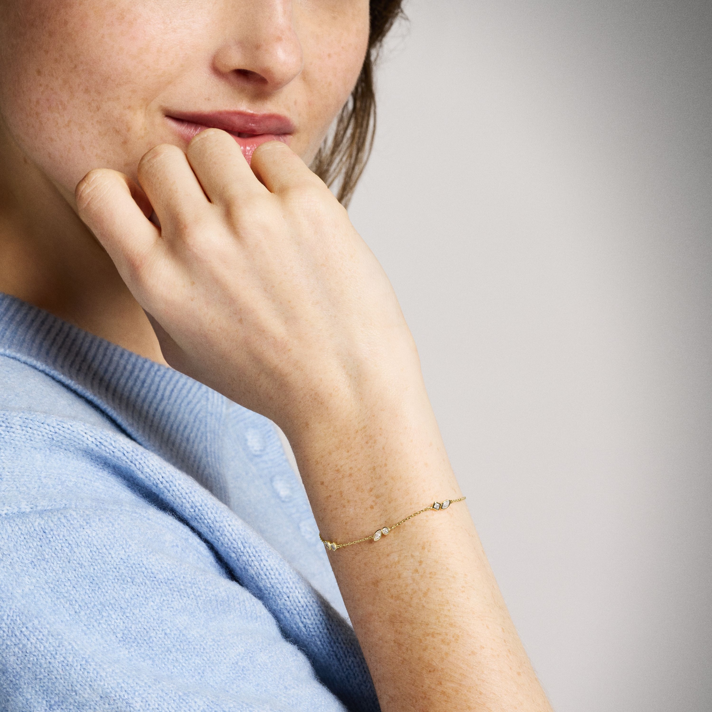 Fossil Armband »Schmuck Geschenk Metall Armkette ELLIS« mit Zirkonia (synth.)