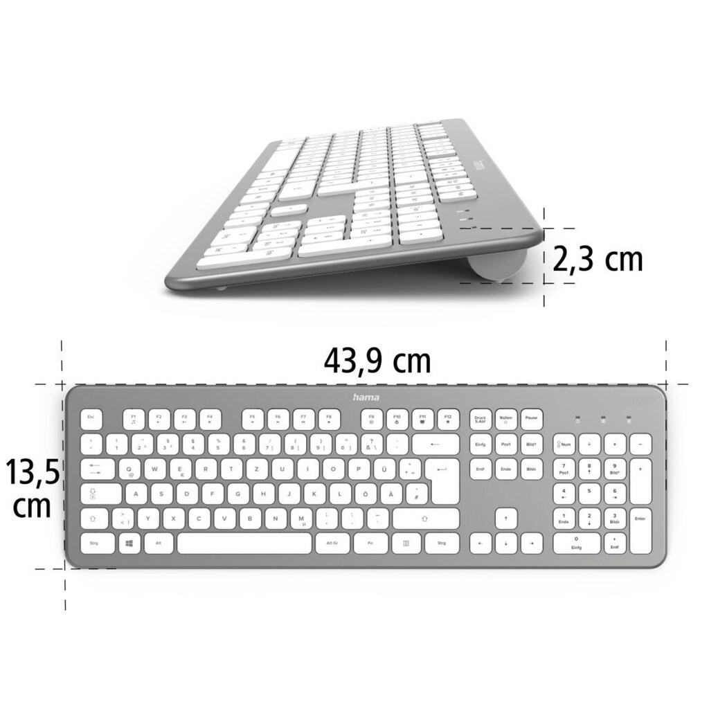 Hama Tastatur »Tastatur „KW-700“ Tastatur kabellos«