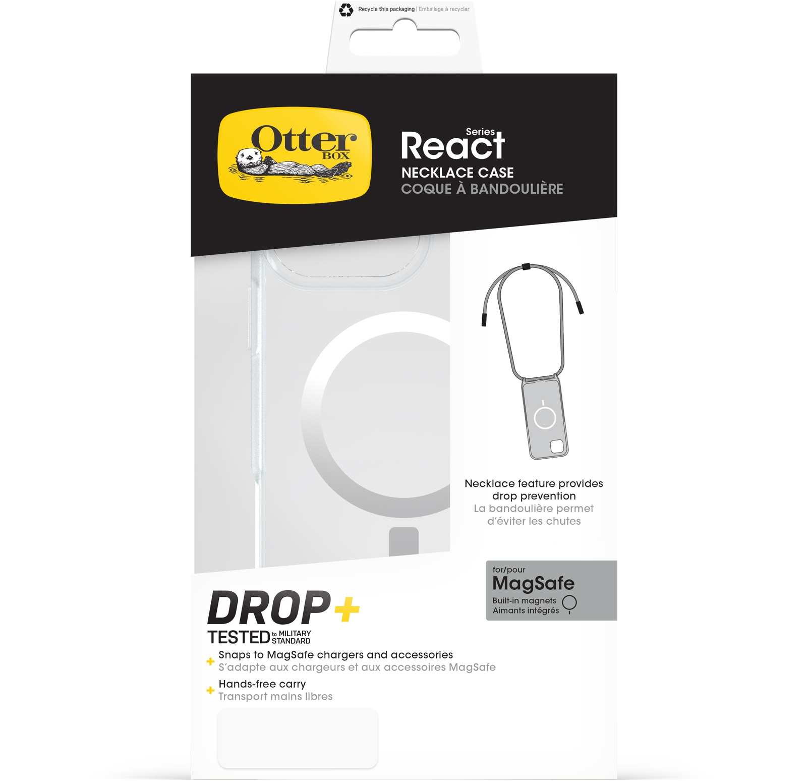 Otterbox Handyhülle »React Nacklace Case für Apple iPhone 16 Pro Max«, iPhone 16, Backcover, Schutzhülle, Handyschutzhülle, Case, Schutzcase, stoßfest