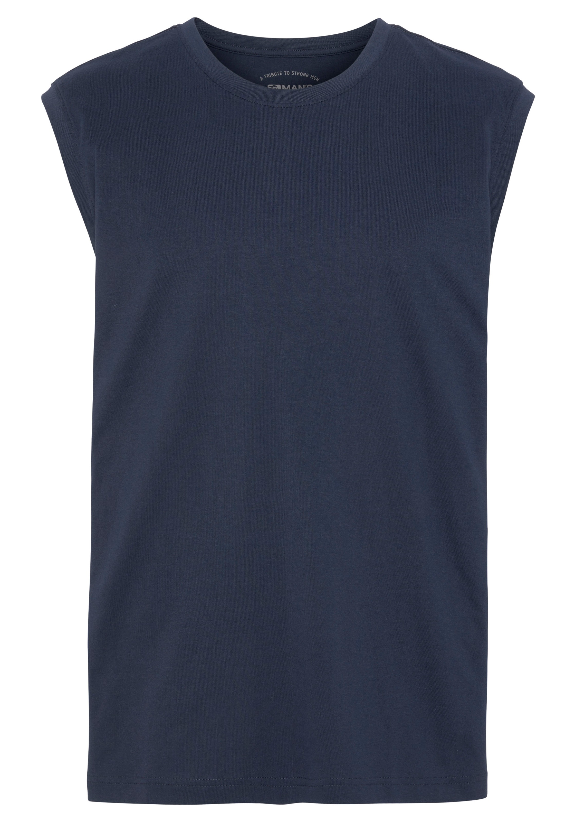 Man's World Muscleshirt, (2er-Pack), ärmellos, bedruckt, Rundhalsausschnitt, aus 100% Baumwolle