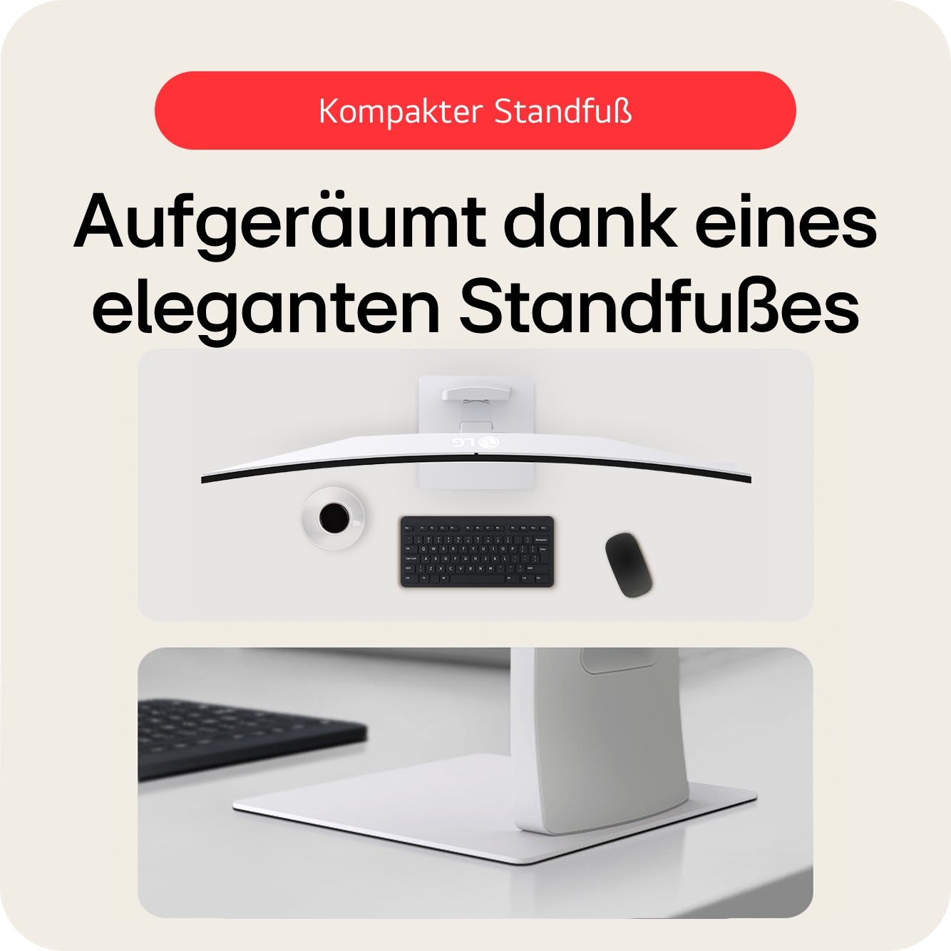 LG Curved-Gaming-Monitor »49U950A« 124 cm/49 ″  5120 x 1440 px DQHD 5 Reaktionszeit 144 Hz