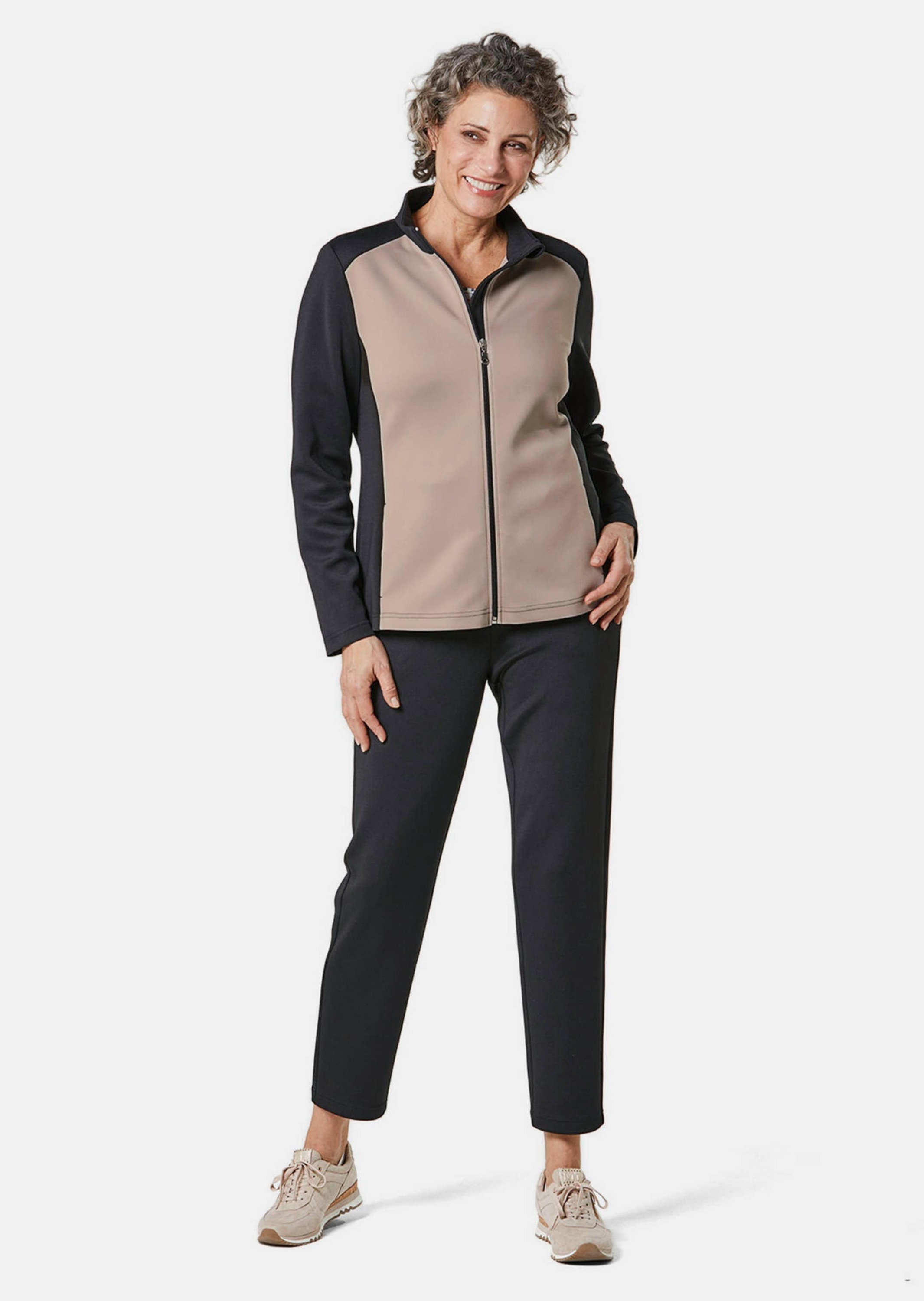 GOLDNER Sommerjacke »Kurzgröße Leichte Freizeitjacke mit Stehkragen und Reißverschluss« Reißverschluss mit Kinnschutz