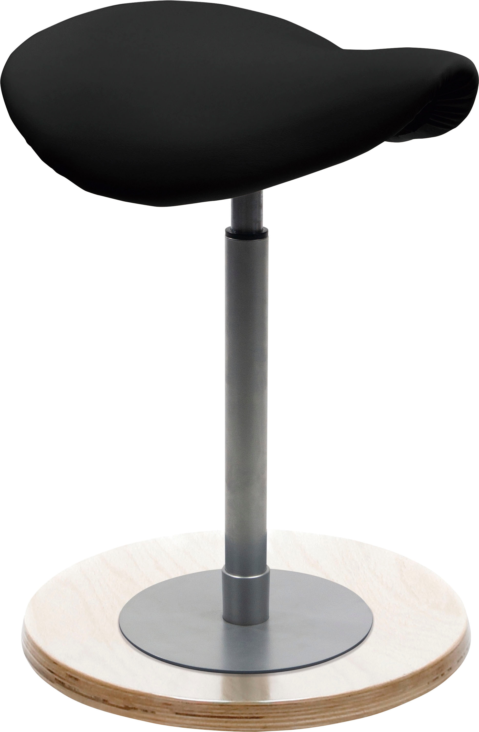 Mayer Sitzmöbel, Sitzhocker »1167« 1 Stk. tlg. Pendelhocker mit ergomisch geformtem Sattelsitz 1167, Schwarz, 100% Polyester, B/H/T: 42 cm x 57 cm x 