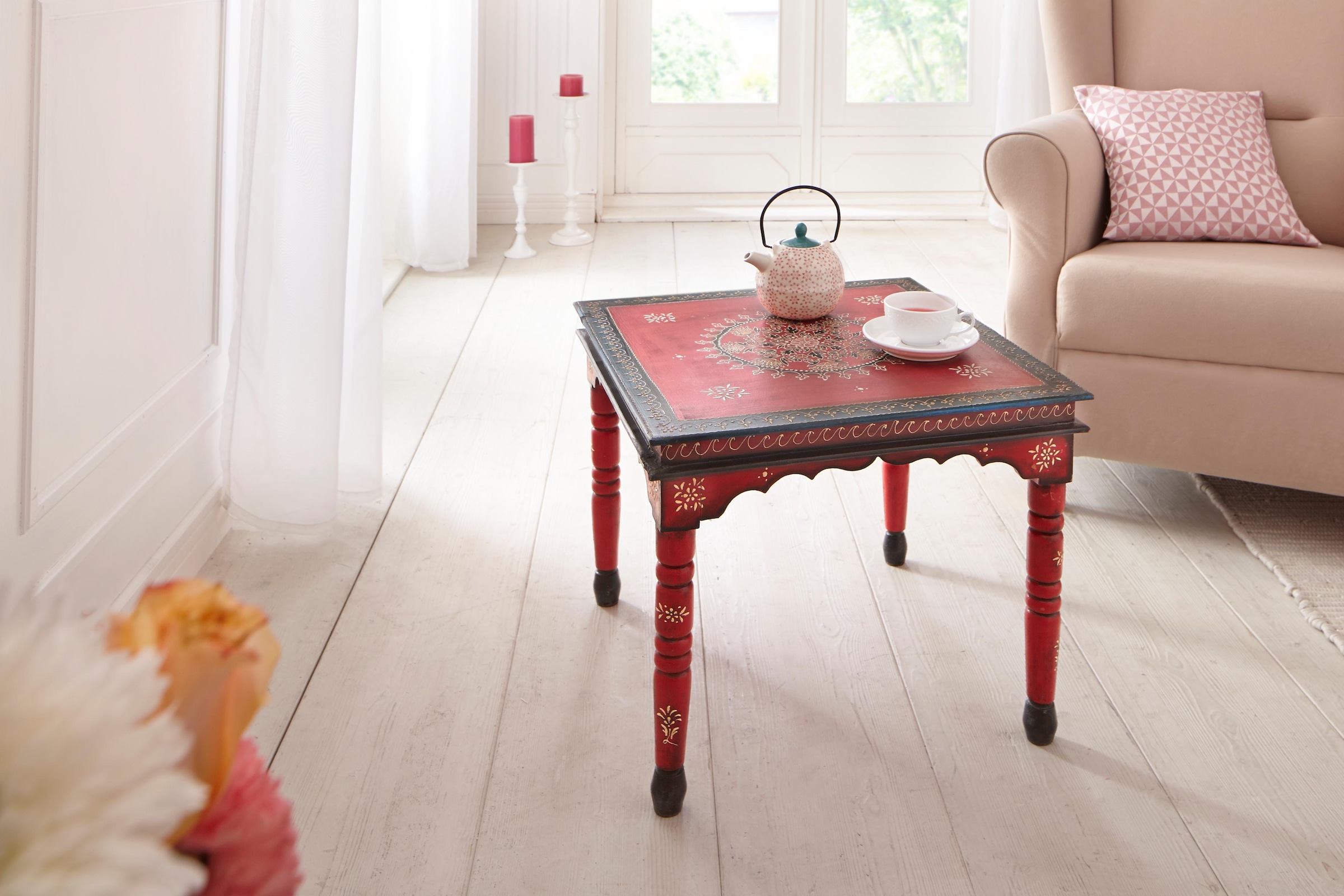 OTTO home Beistelltisch aufwendig handbemalt