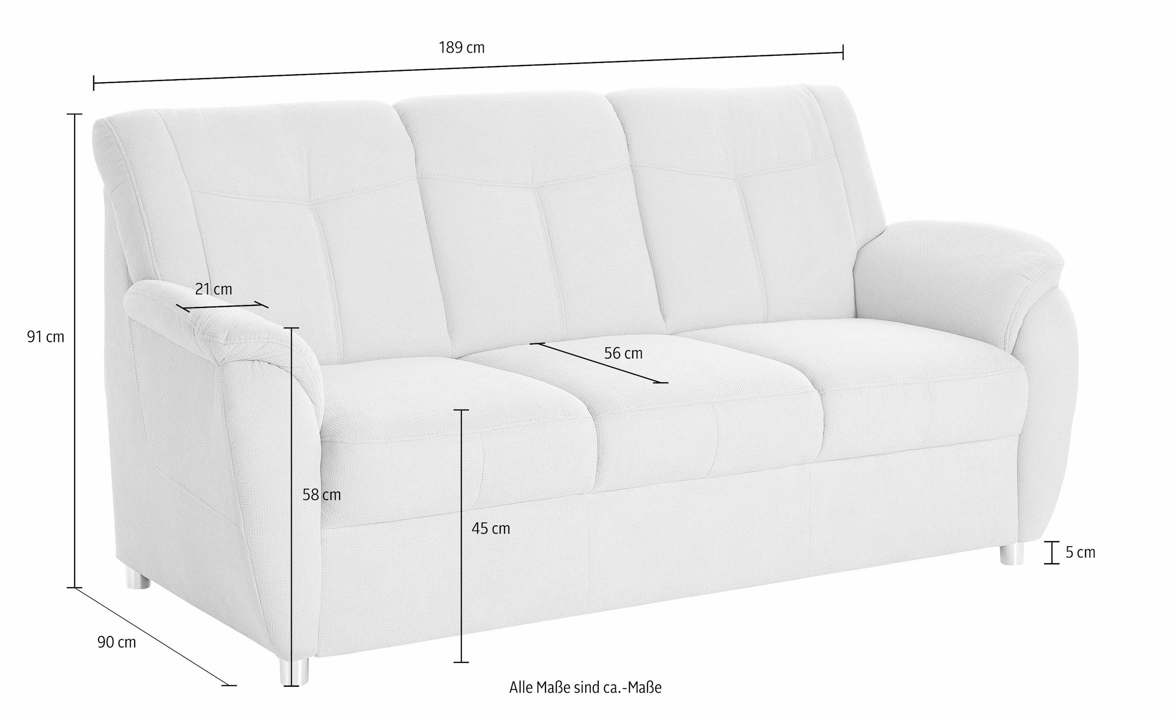 sit&more 3-Sitzer »Sonoma«, mit Federkern
