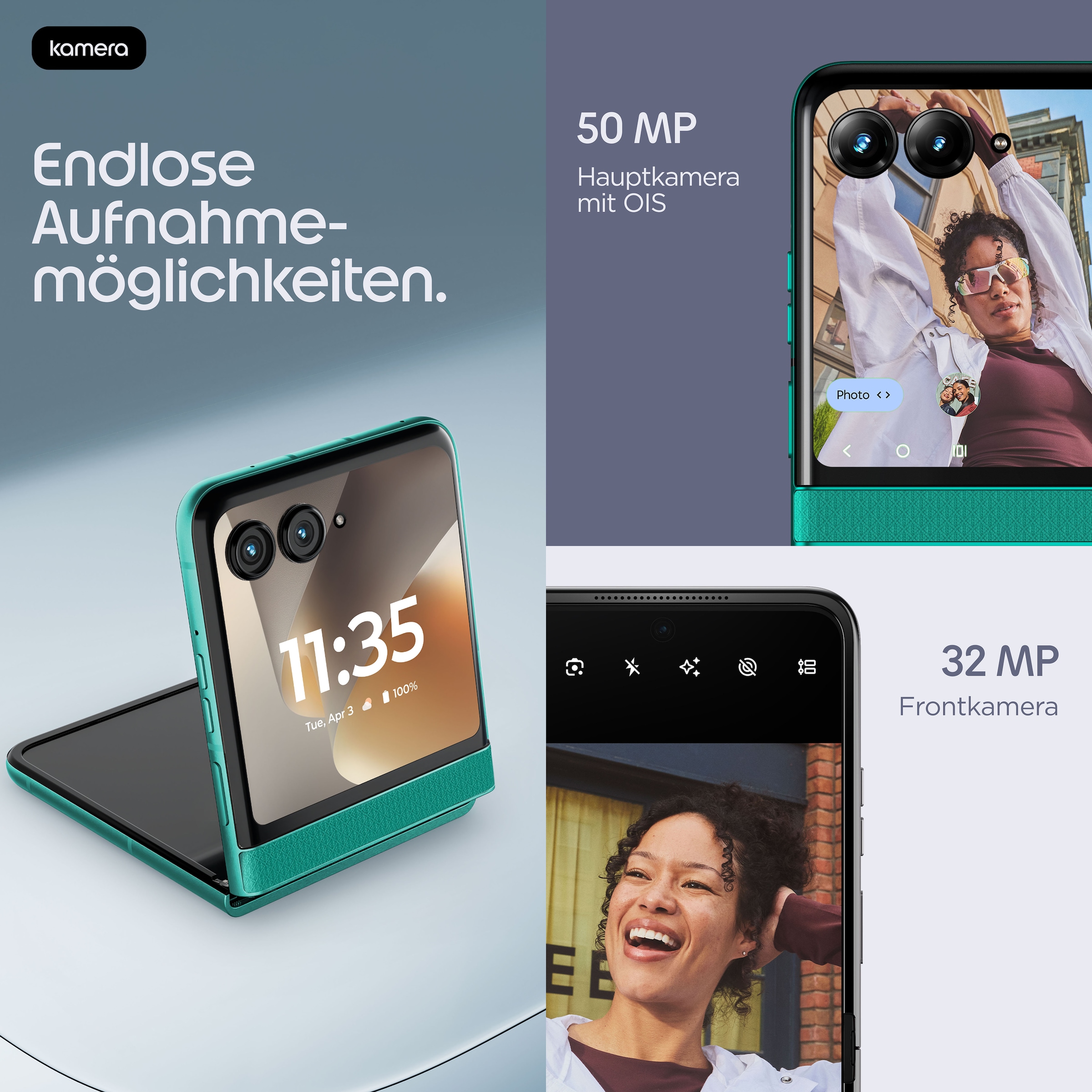 Motorola Smartphone »razr 70« PANTONE® Sporting Green