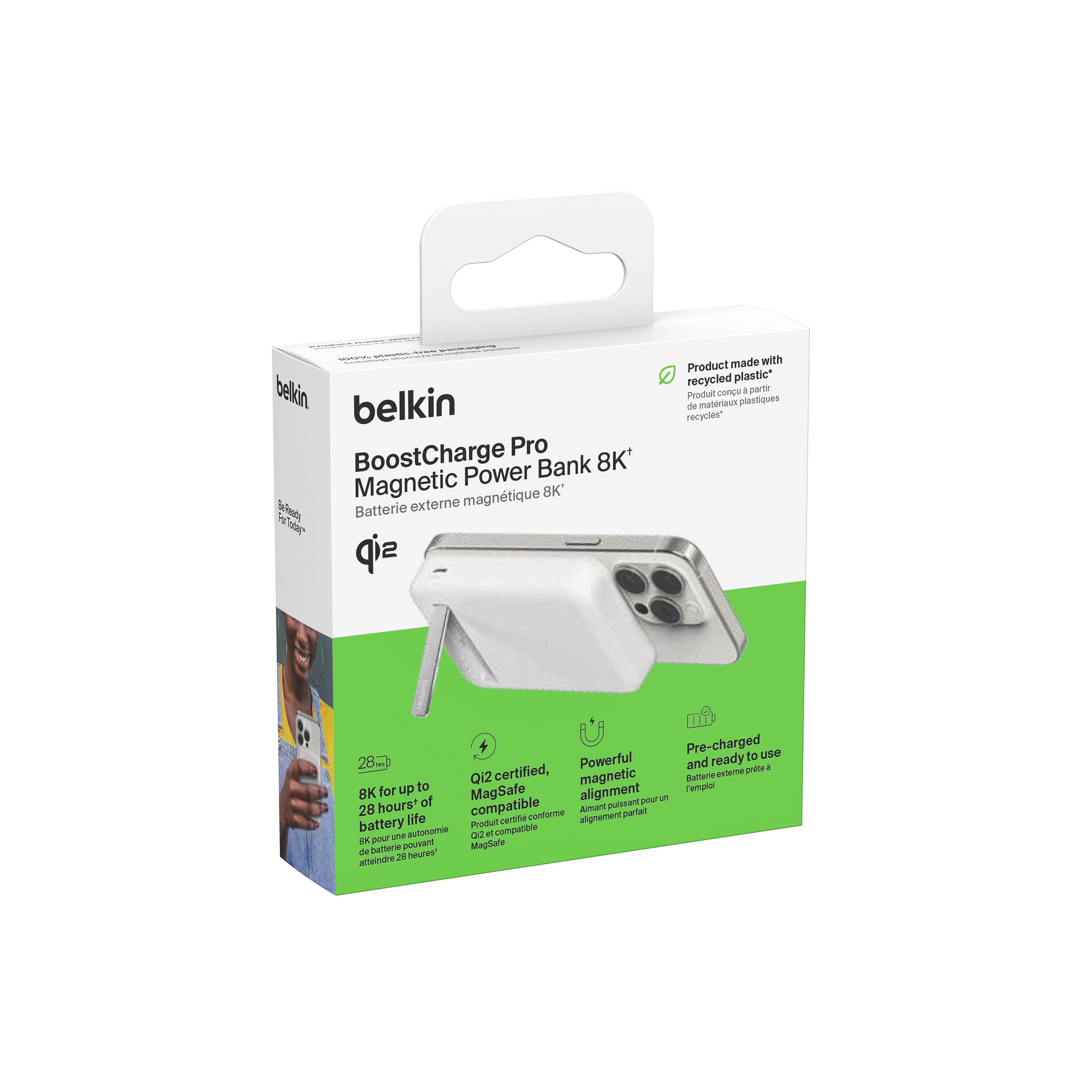 Belkin Powerbank »BoostCharge Pro Qi2 8K«, Belkin BoostCharge Pro Magnetische Powerbank Qi2 8K, magnetisch, kompatibel mit MagSafe