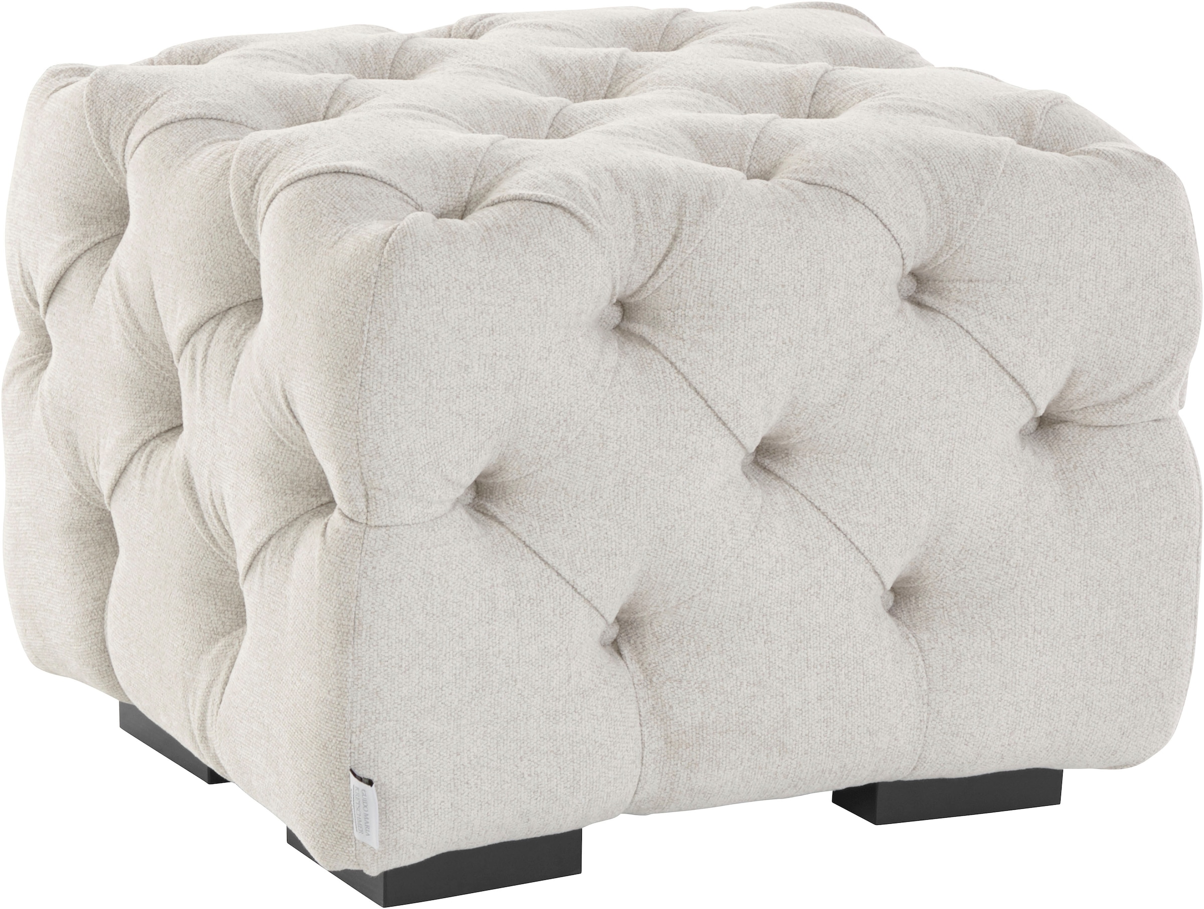 Guido Maria Kretschmer Home&Living Polsterhocker »Kalina«, mit klassischer Chesterfield-Knopfheftung, passend zur Serie "Kalina"