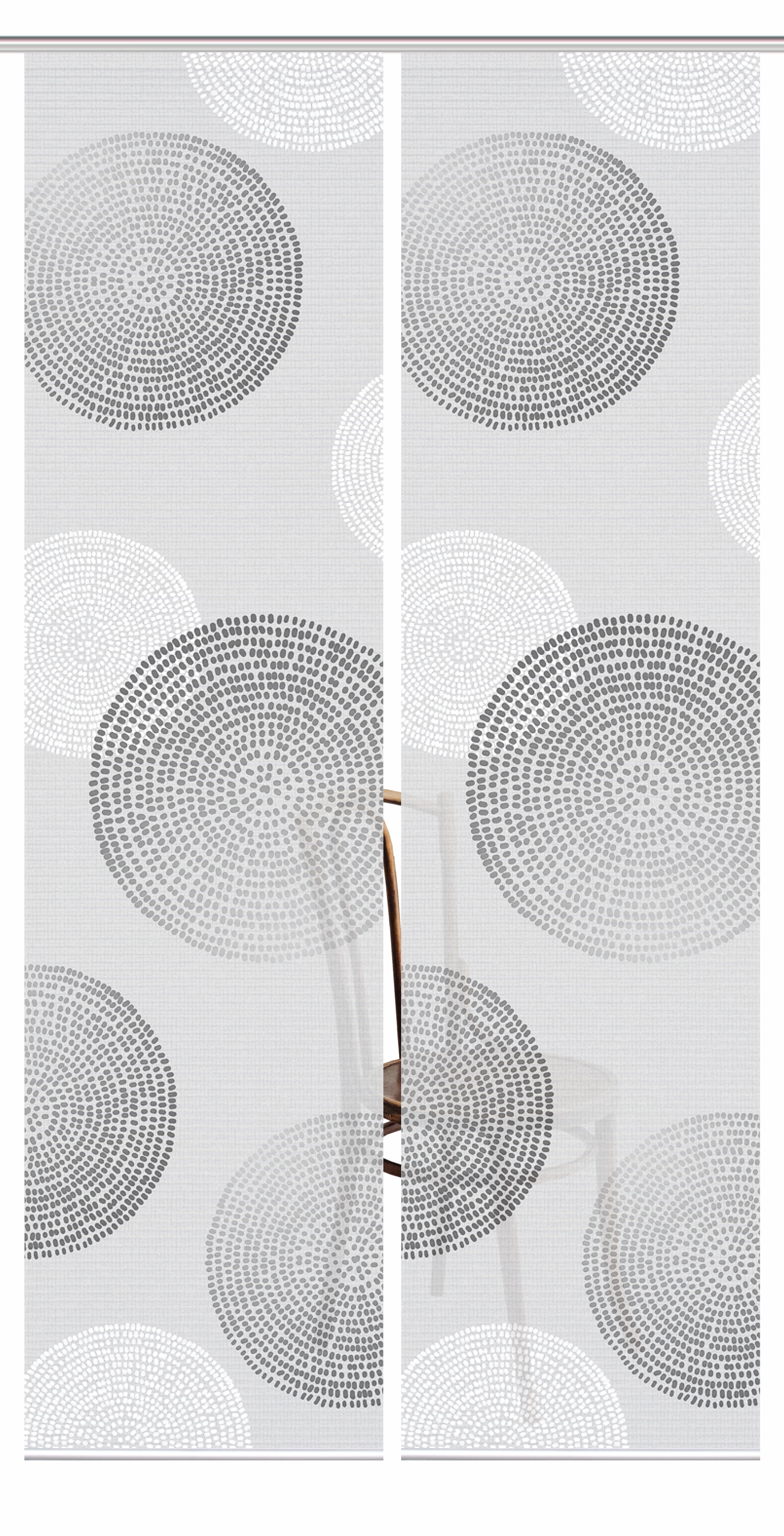 HOME in green Schiebegardine »GINNO« Paneelwagen 2 Stk. tlg. SET DIGITALDRUCK,BAMBUSOPTIK RECYCELT