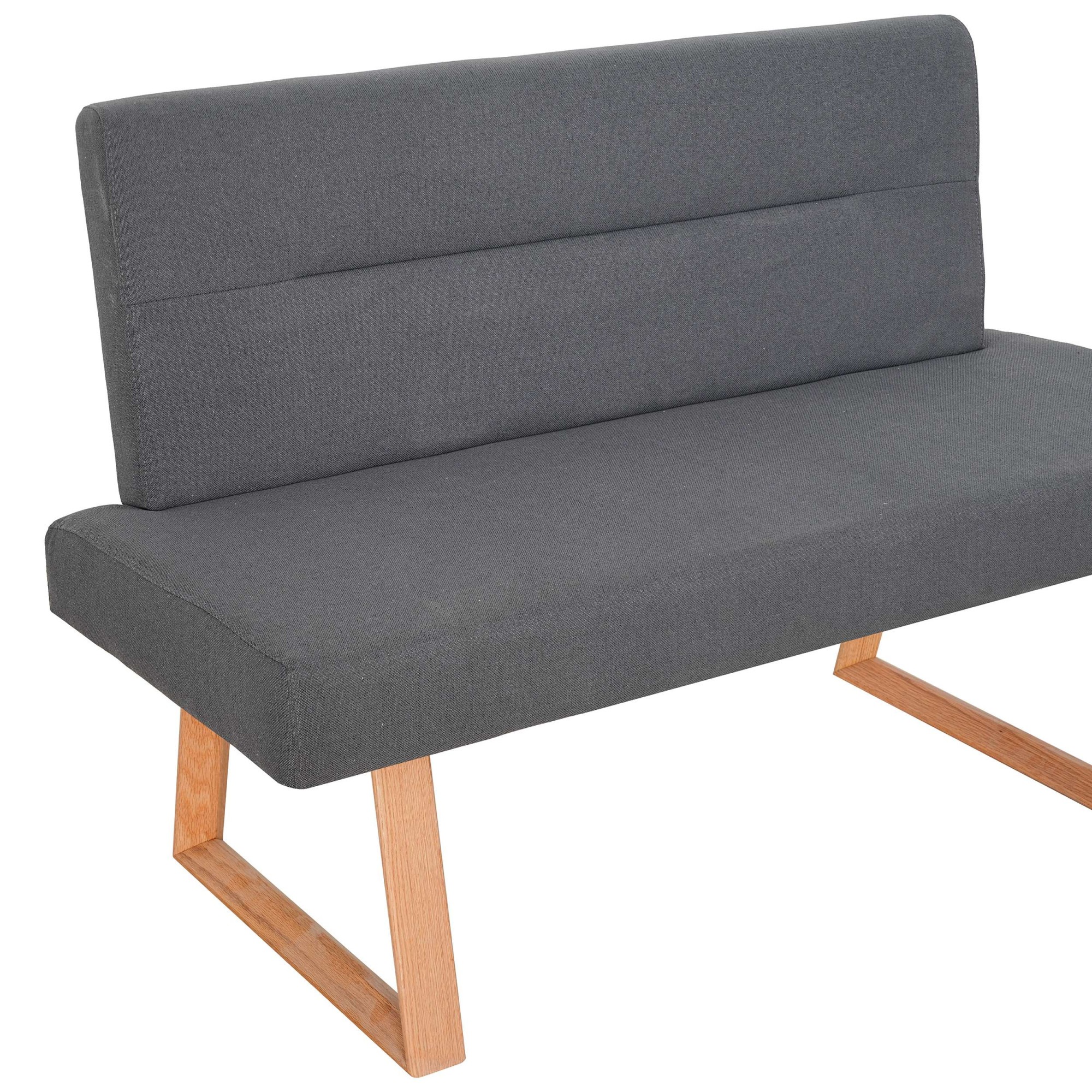 OTTO home Essbank »Emilia« Beine aus massiver Eiche, pflegeleichtem Webstoff Bezug, Breite 140 cm