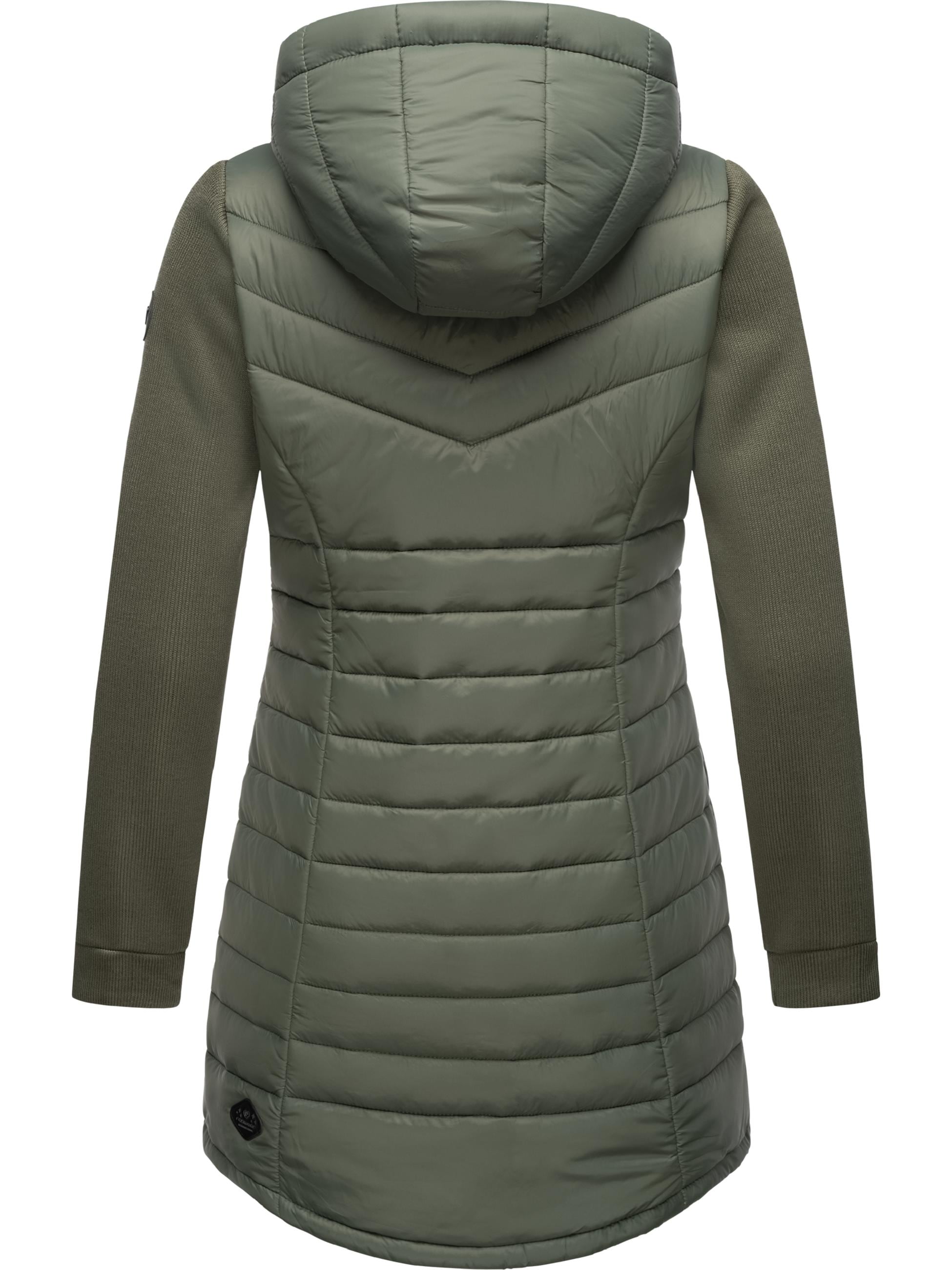 Ragwear Langjacke »Outdoorjacke Sandrra Long«, mit Kapuze, Steppjacke aus modernem Materialmix mit Kapuze