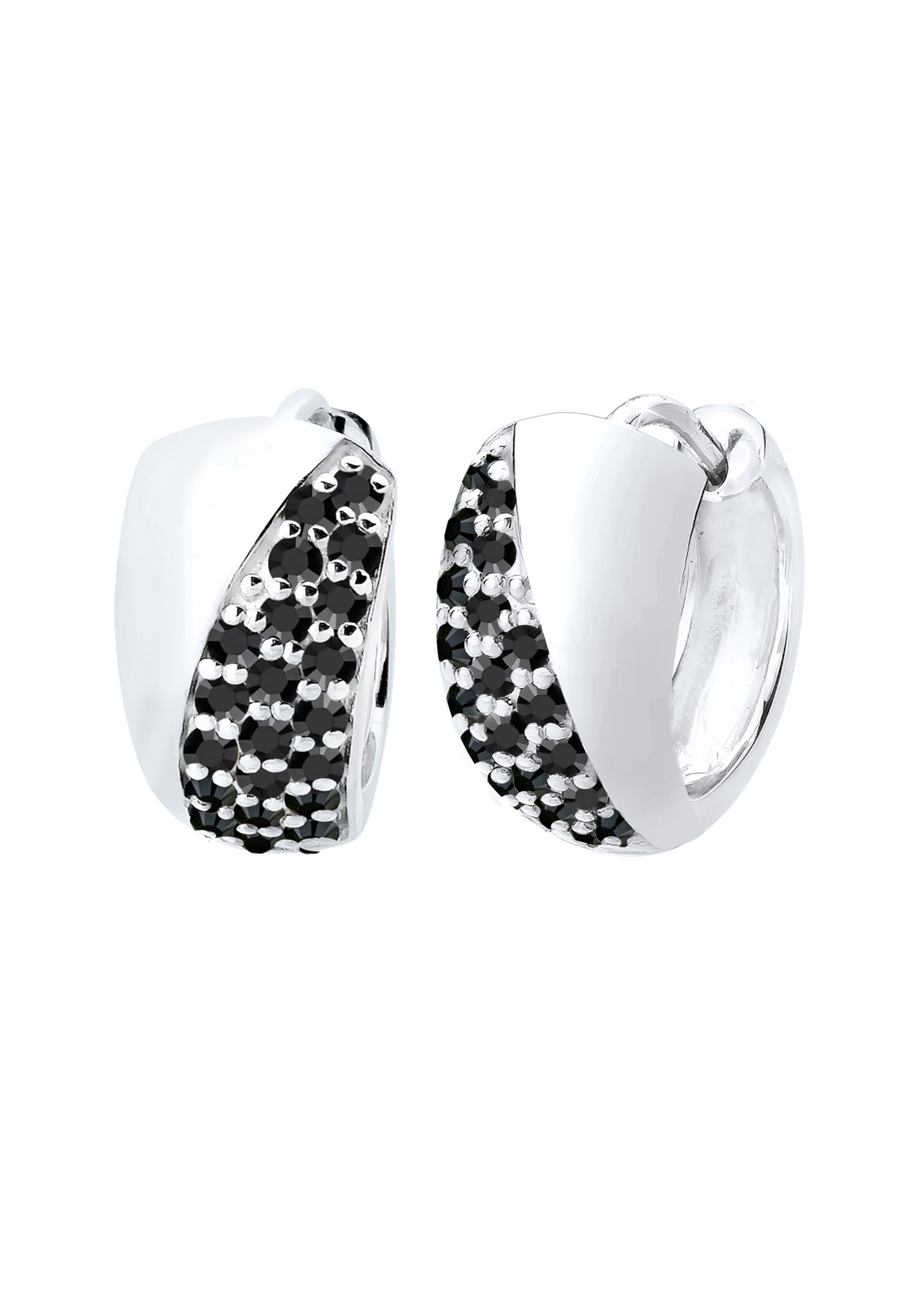 Elli Paar Creolen »Ohrringe Creolen Elegant Kristalle 925 Silber«