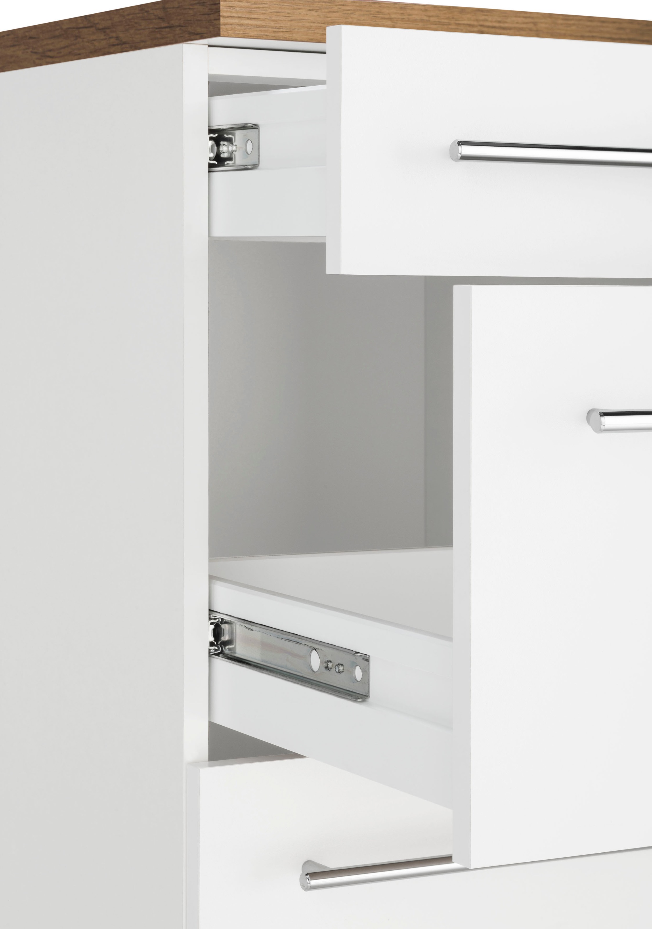 KOCHSTATION Winkelküche »KS-Samos«, mit E-Geräten, Stellbreite 200/270 cm